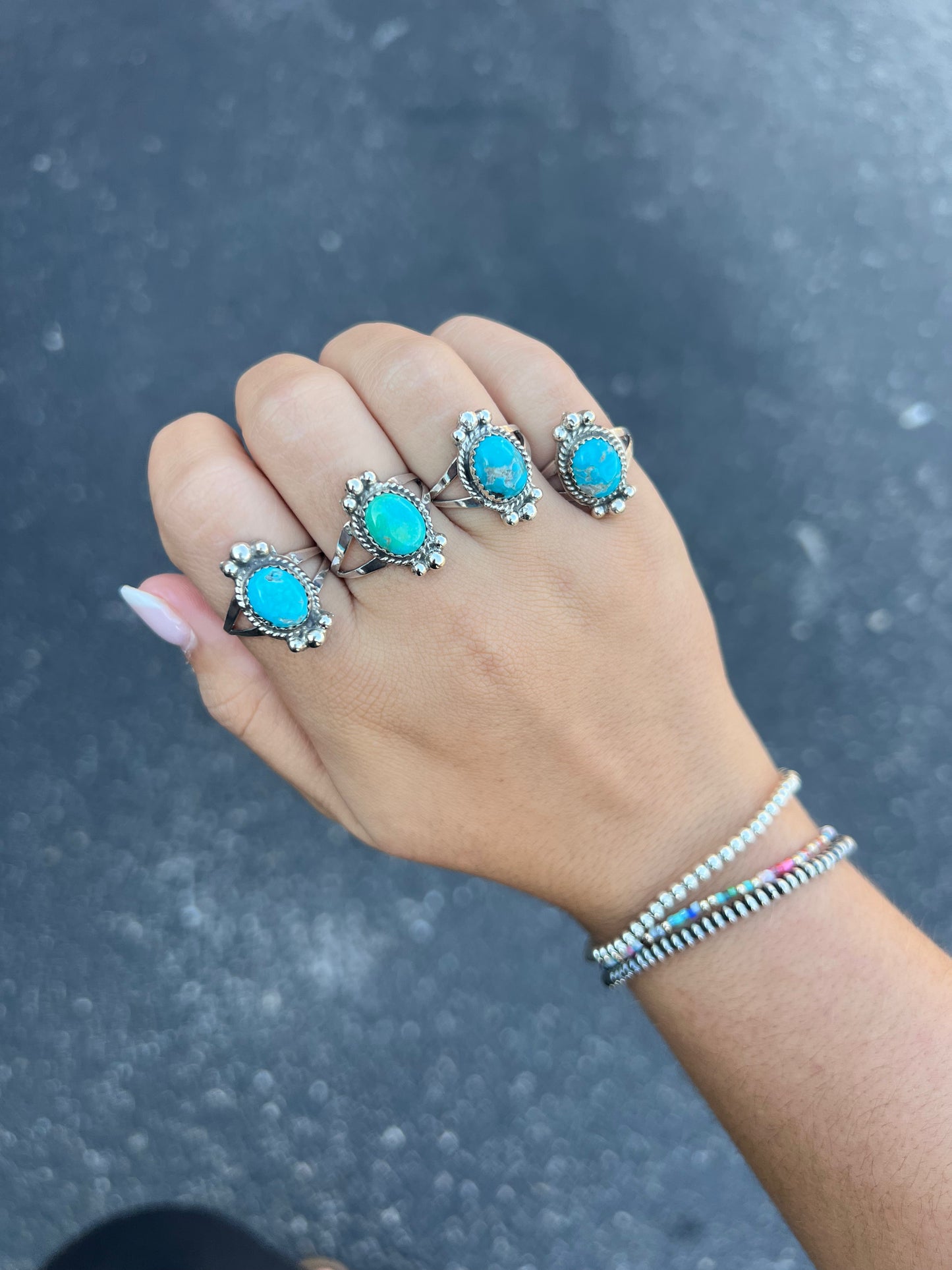 The Kali Genuine Kingman Turquoise Sterling Silver Ring