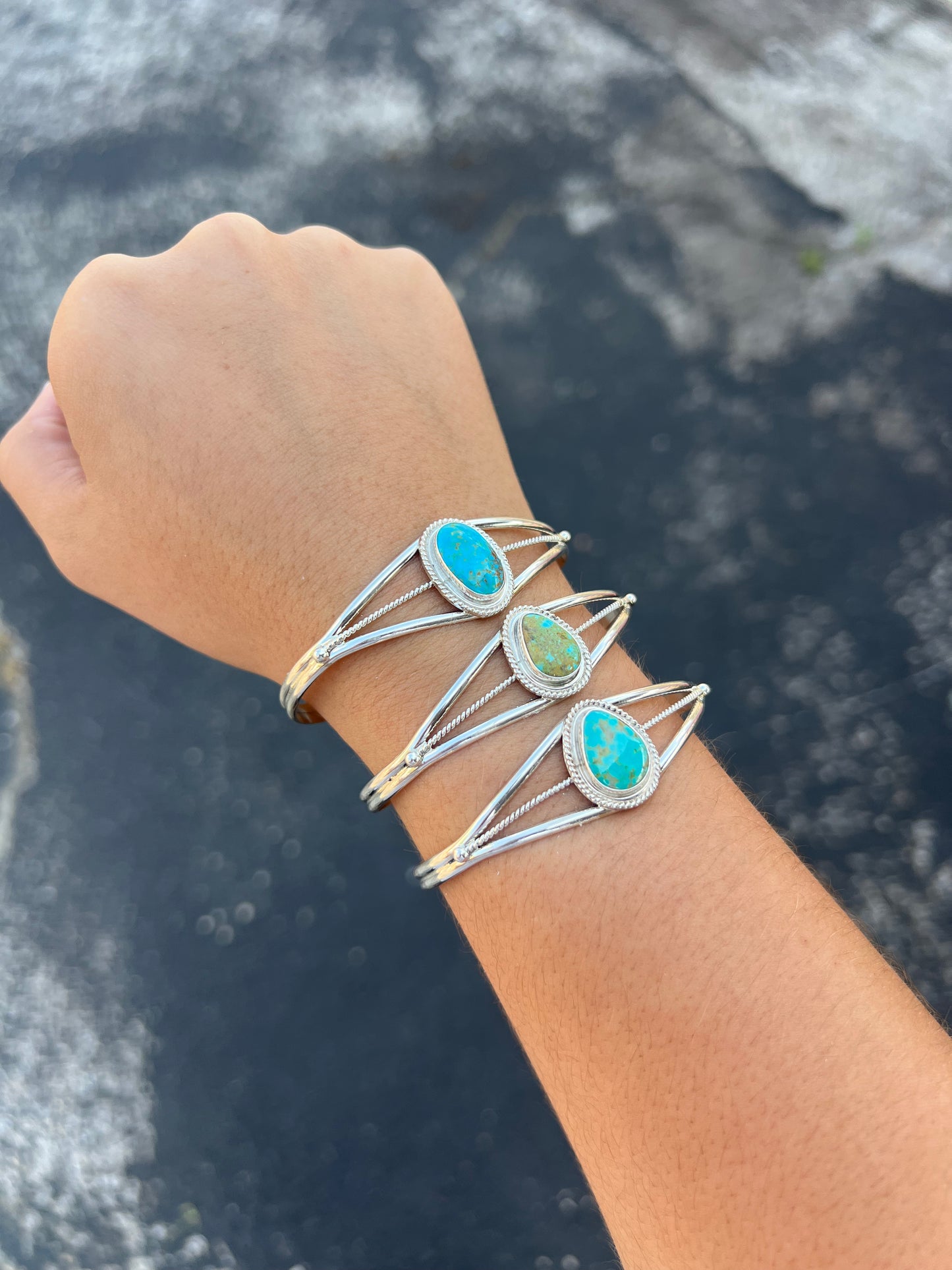 The Oneida Kingman Turquoise Sterling Silver Cuff Bracelet