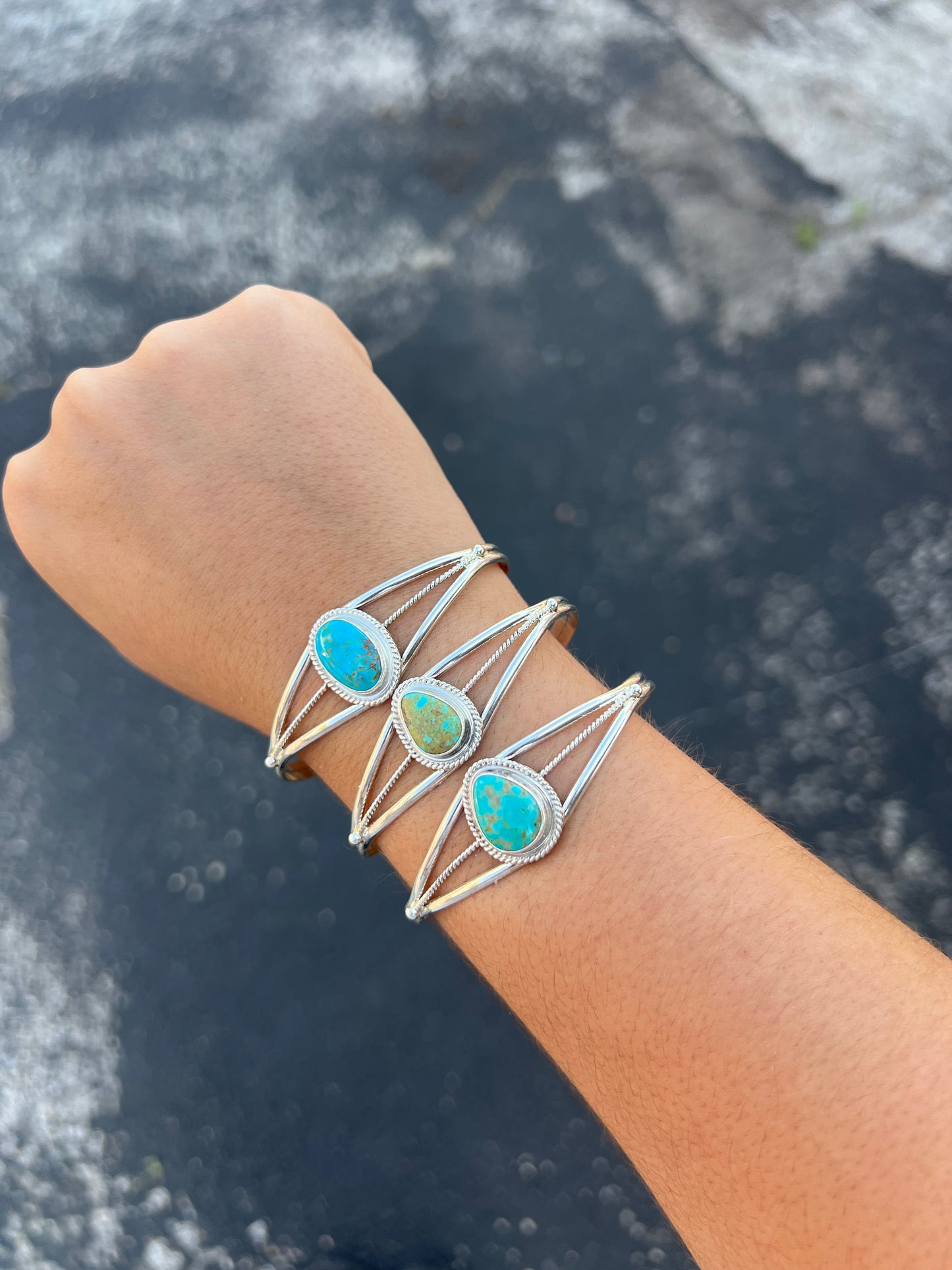 The Oneida Kingman Turquoise Sterling Silver Cuff Bracelet
