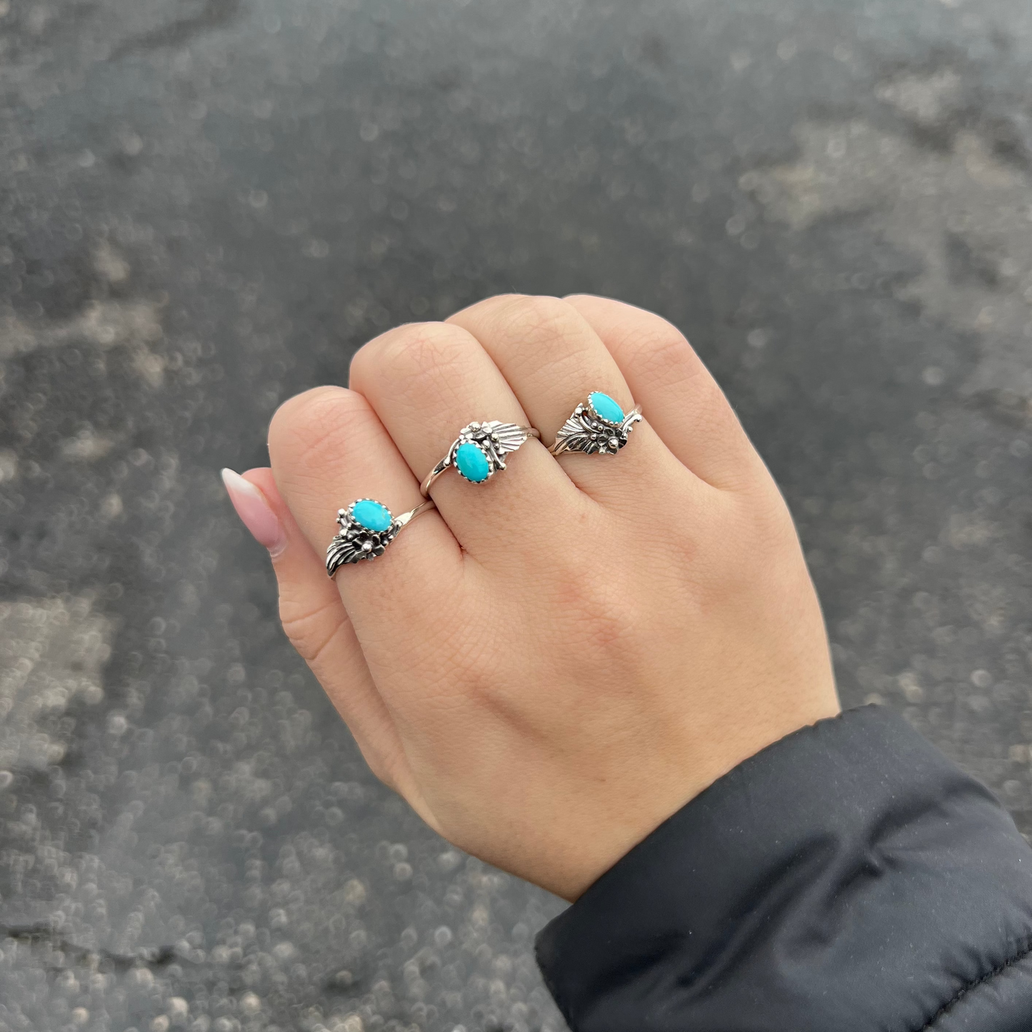 The Fiona Genuine Turquoise Sterling Silver Ring