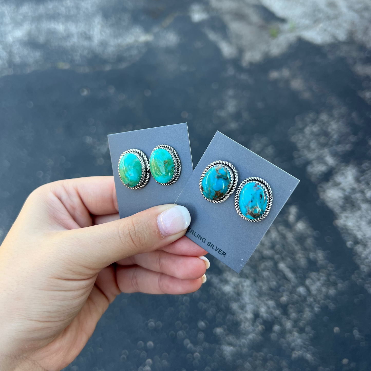Genuine Thundercreek Turquoise Statement Studs