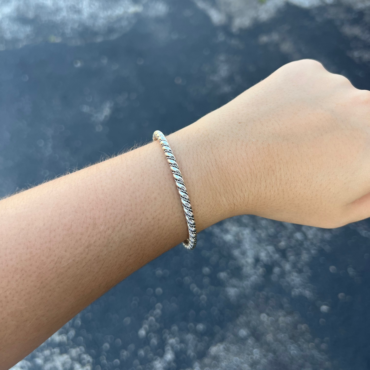 Twisted Sterling Silver Cuff Bracelet
