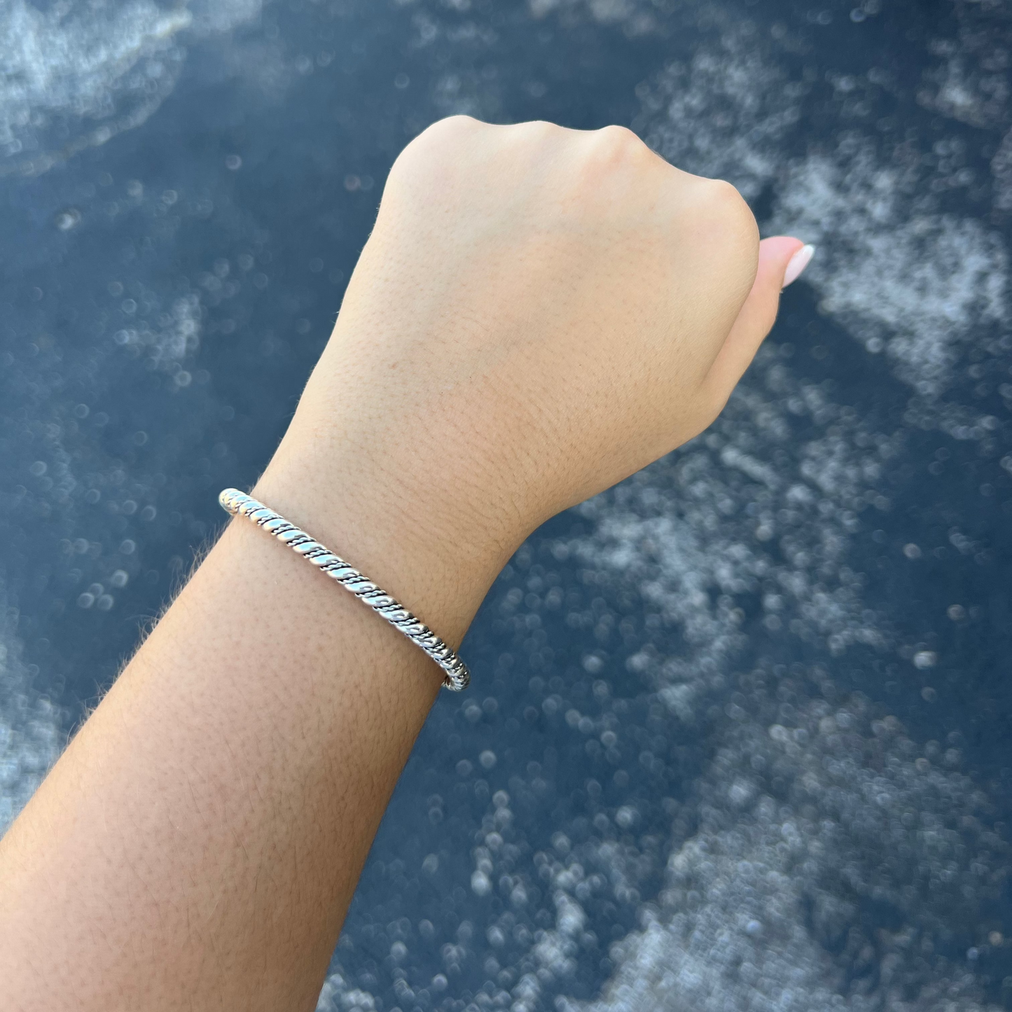 Twisted Sterling Silver Cuff Bracelet