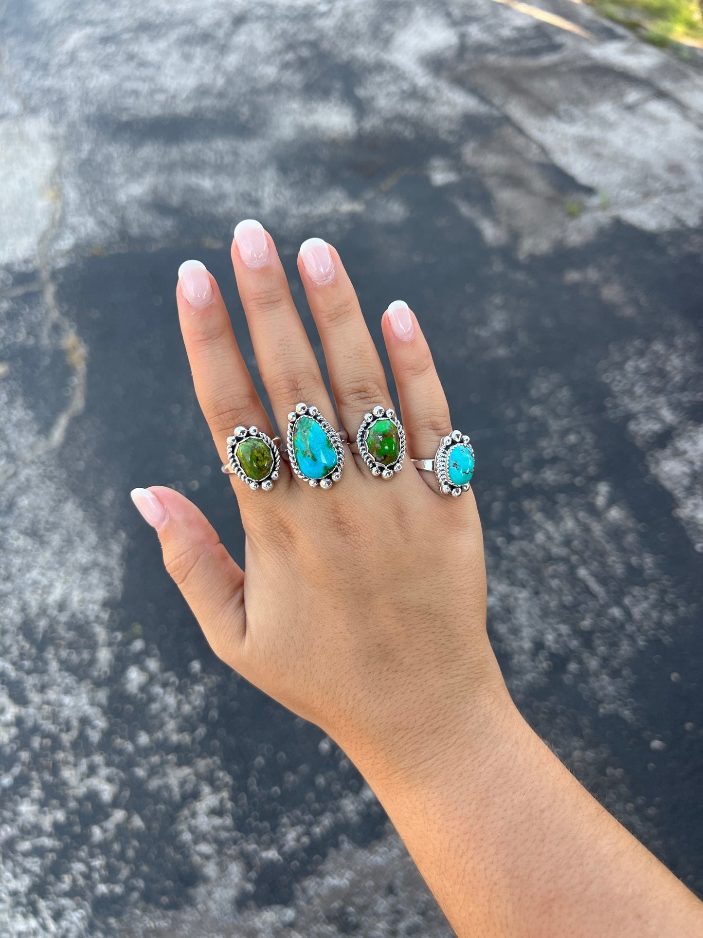 The Andie Genuine Sonoran Gold Turquoise Sterling Silver Ring