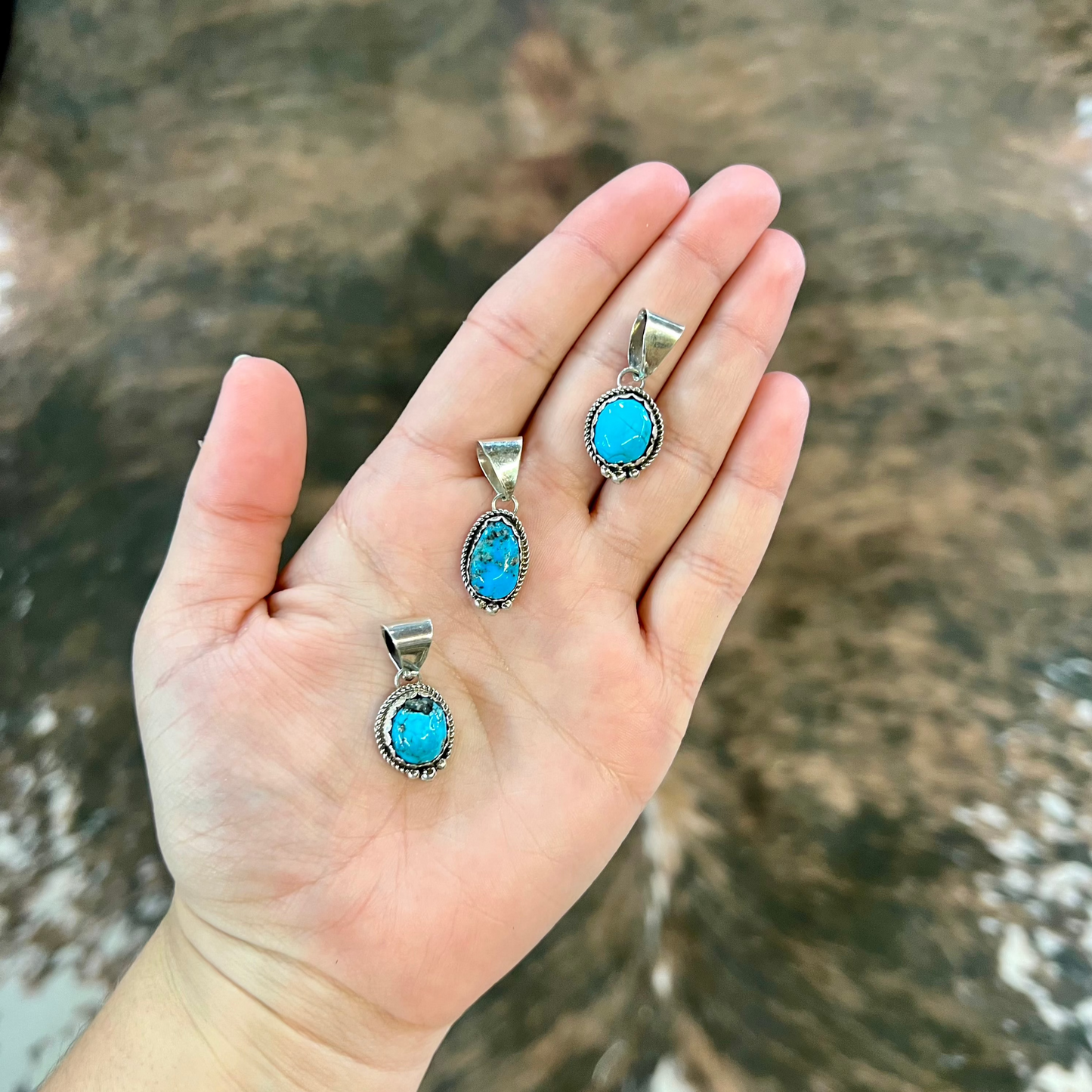 The Blair Genuine Kingman Turquoise Sterling Silver Pendant