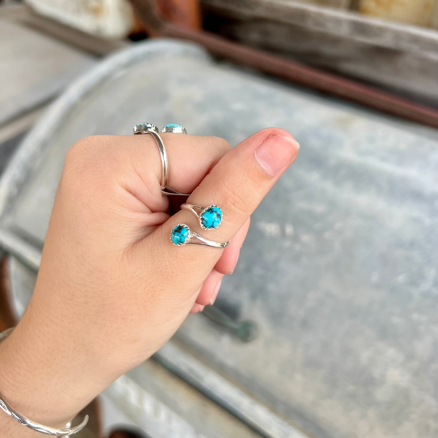Genuine Turquoise Wrap Ring