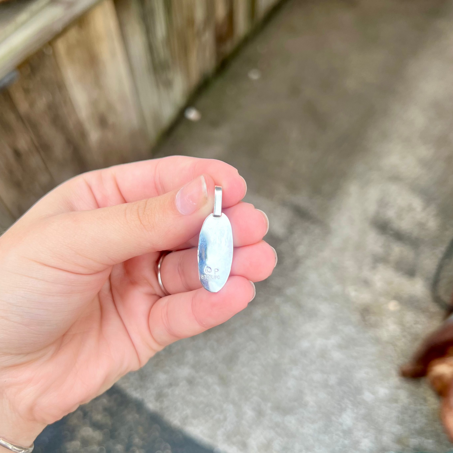 The Wynonna Genuine Turquoise Oval Aztec Shadowbox Sterling Silver Pendant