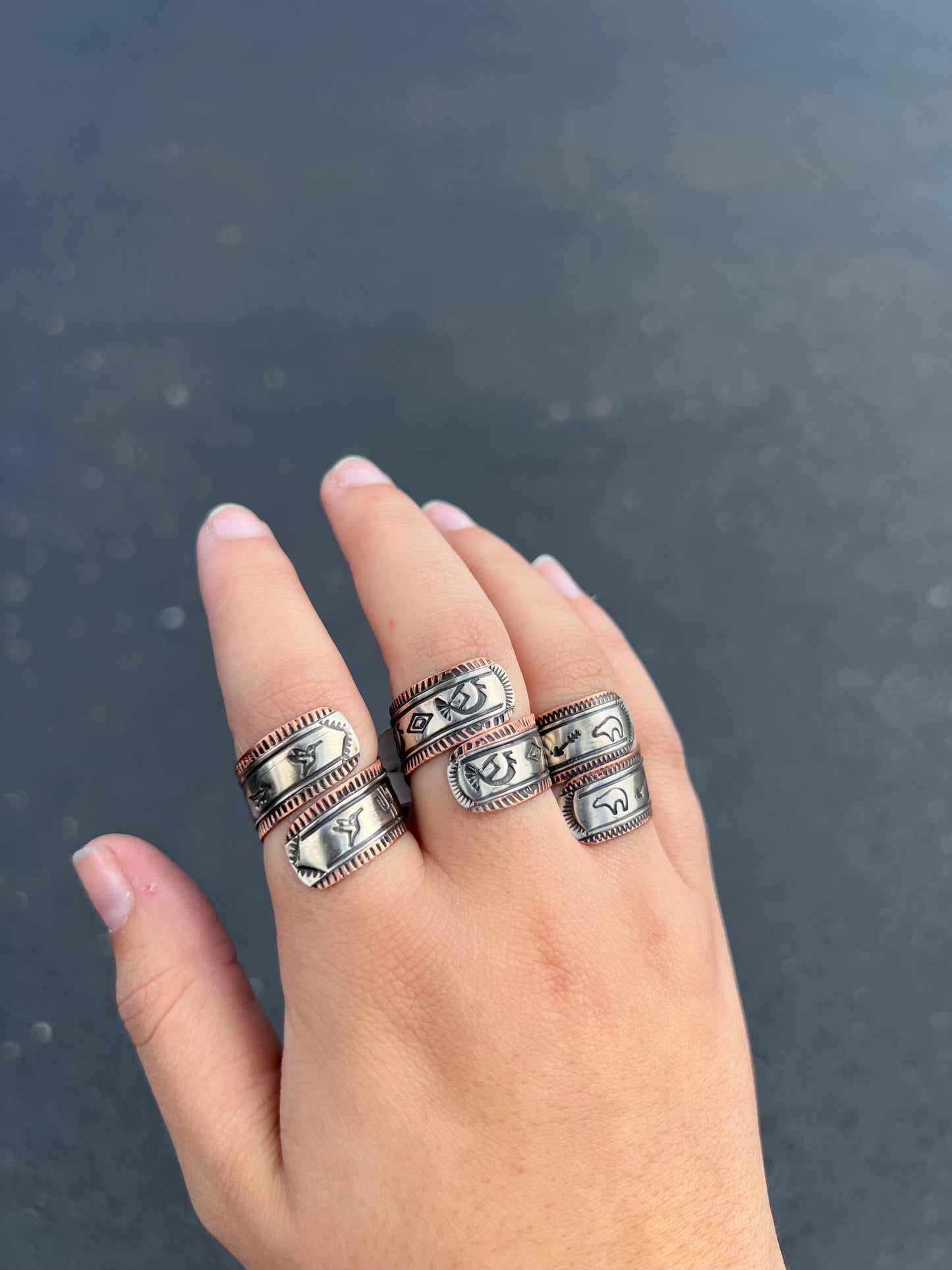 Copper and Nickel Wrap Ring