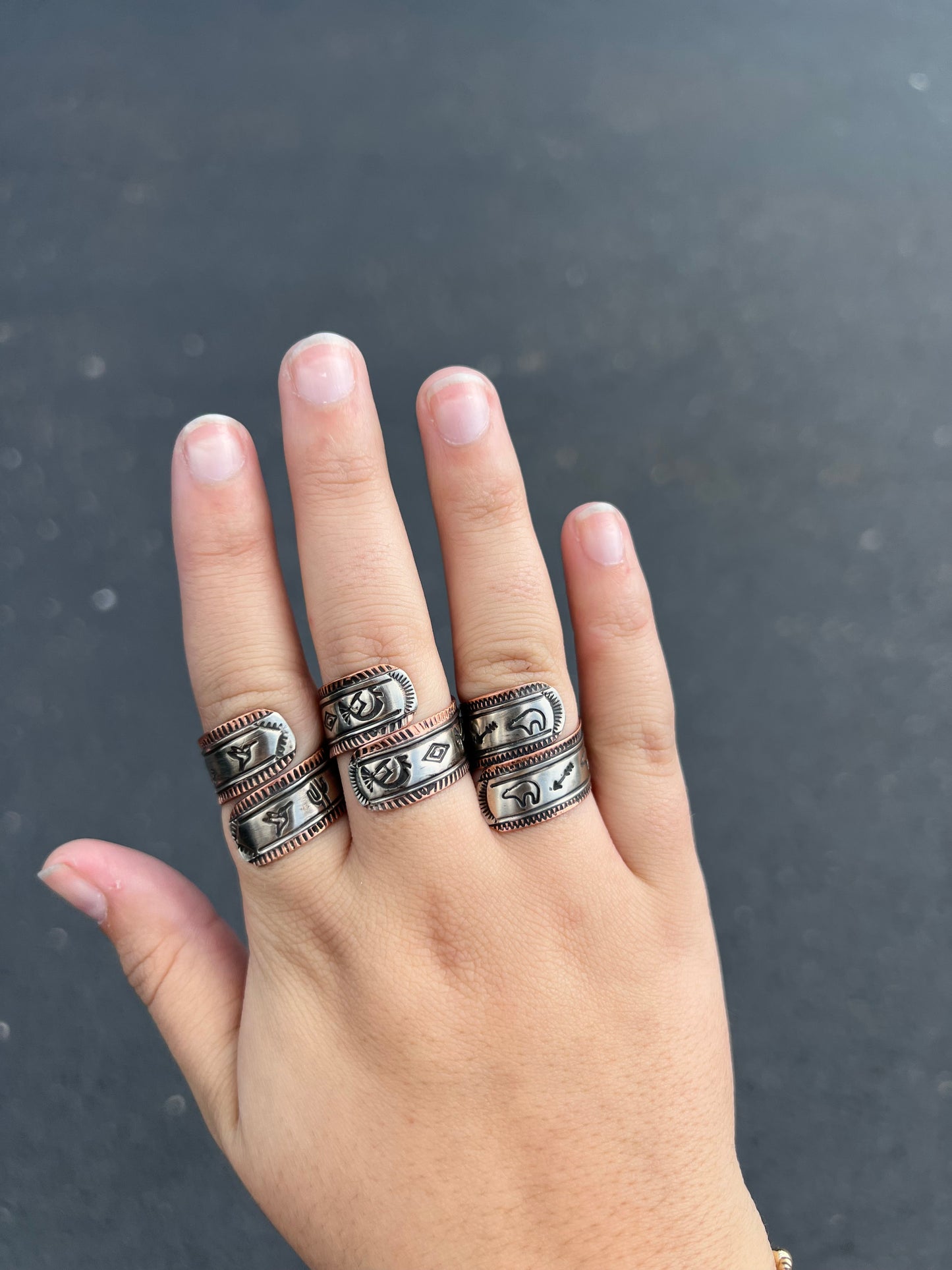 Copper and Nickel Wrap Ring