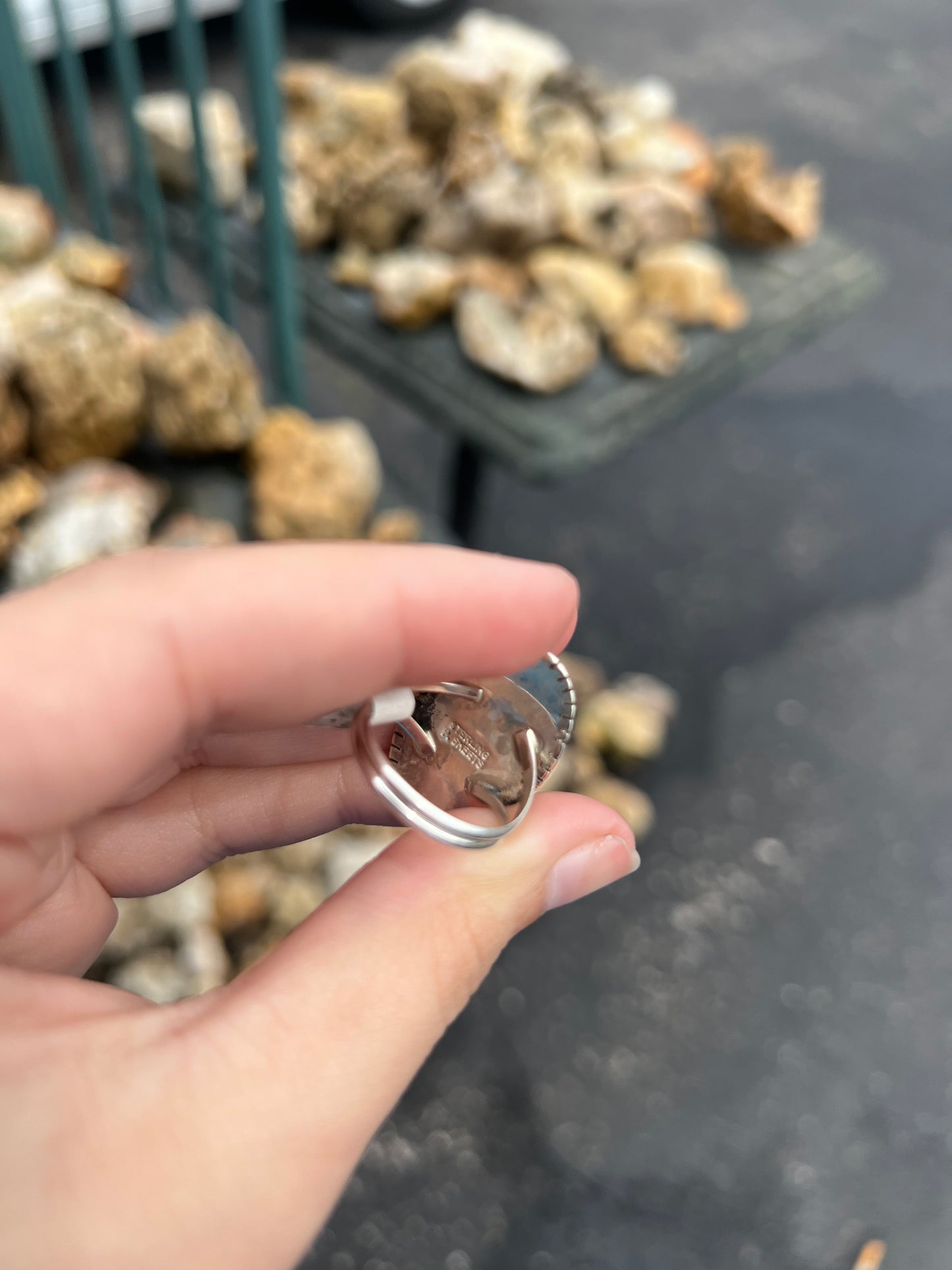 Orange Spiny Oyster Oval Sterling Silver Statement Ring