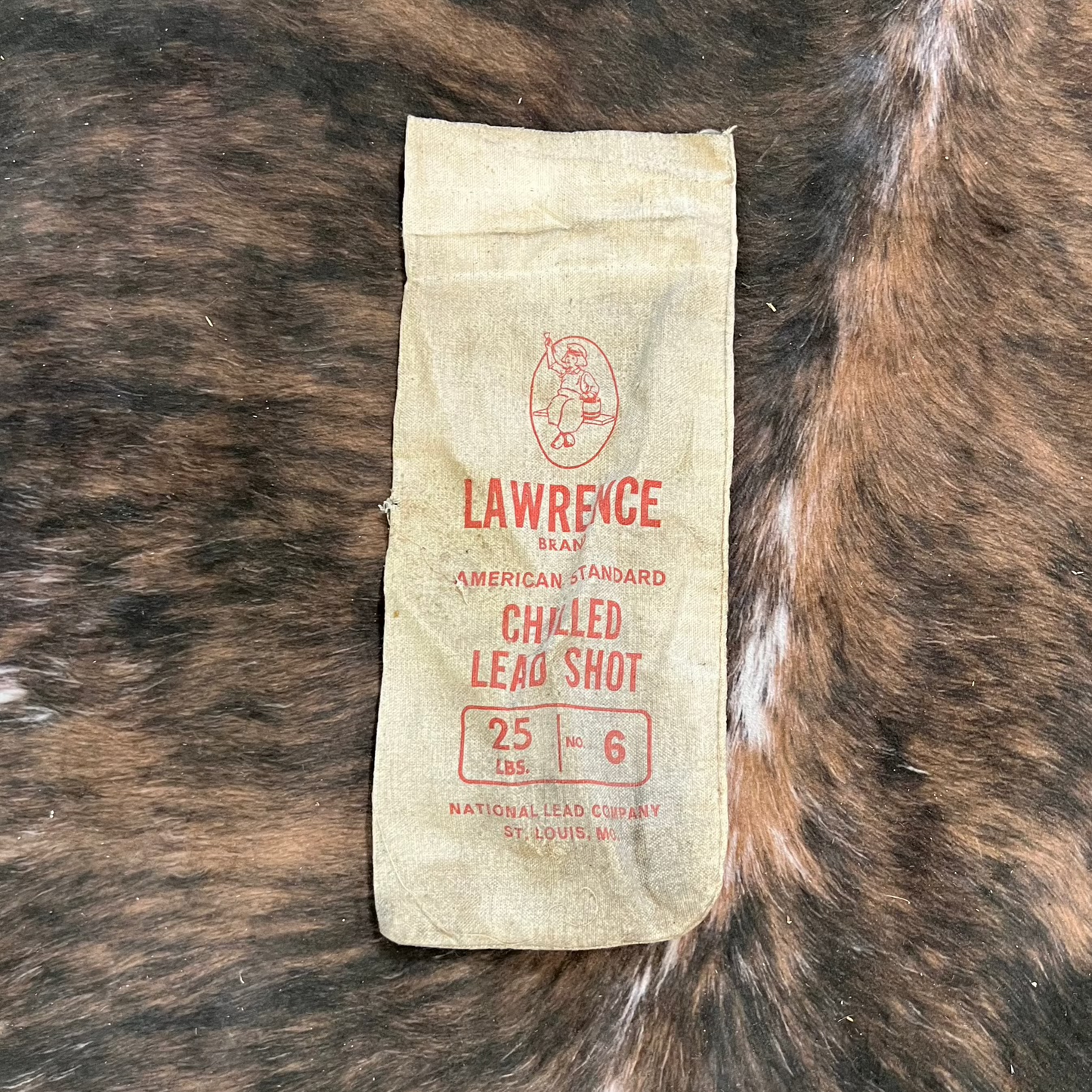 Vintage Lawrence Brand Dutch Boy Chilled Lead Shot National Lead Company Canvas Bag