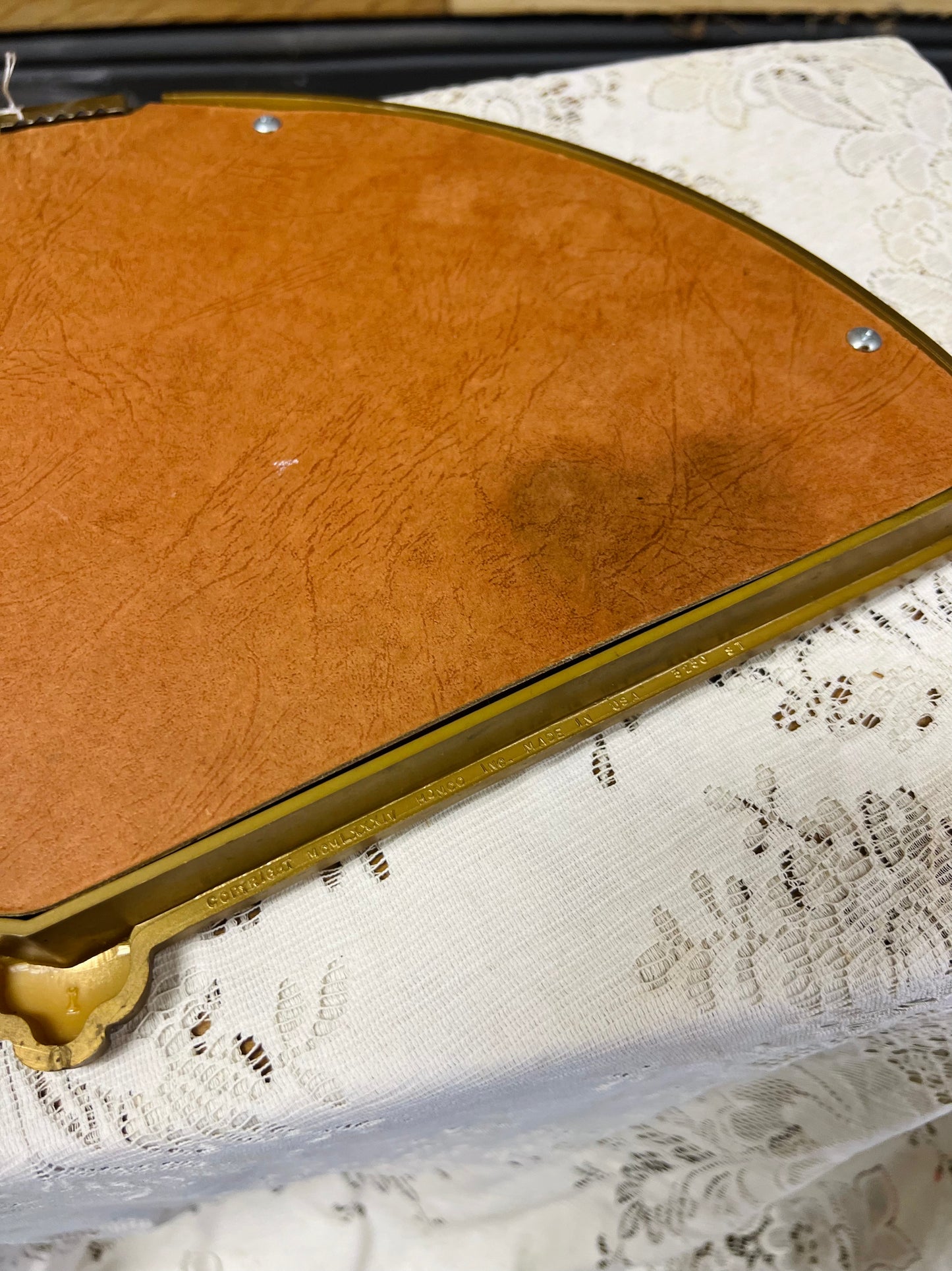 Vintage Homco Fan Shaped Fall Harvest Picture Frame