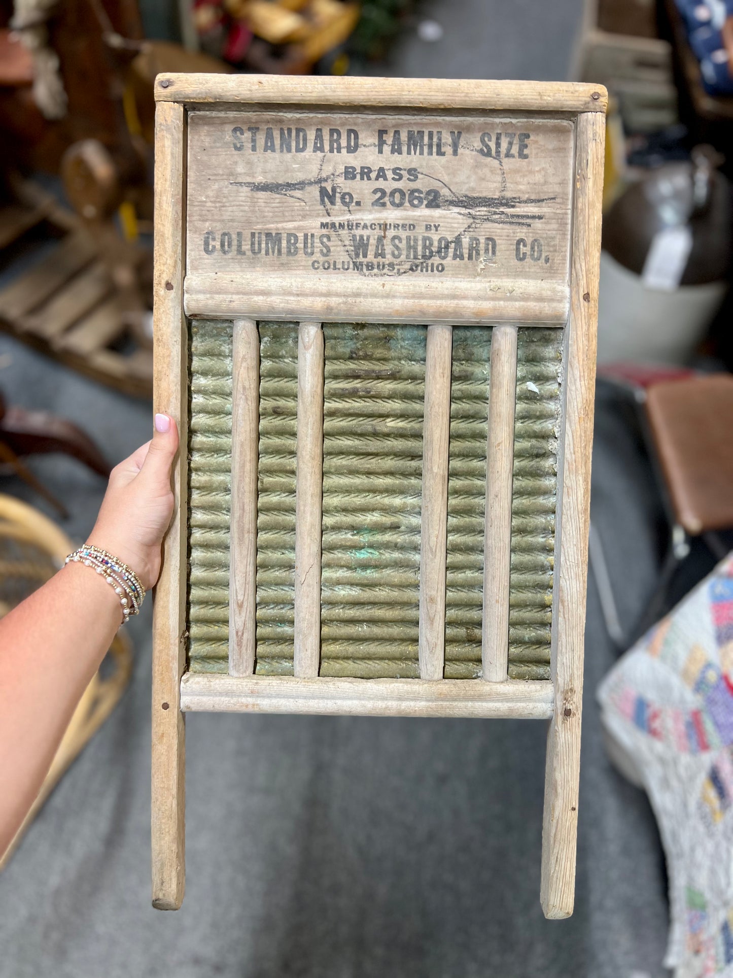 Vintage Washboard Made Rite No. 2062 Columbus Washboard Co