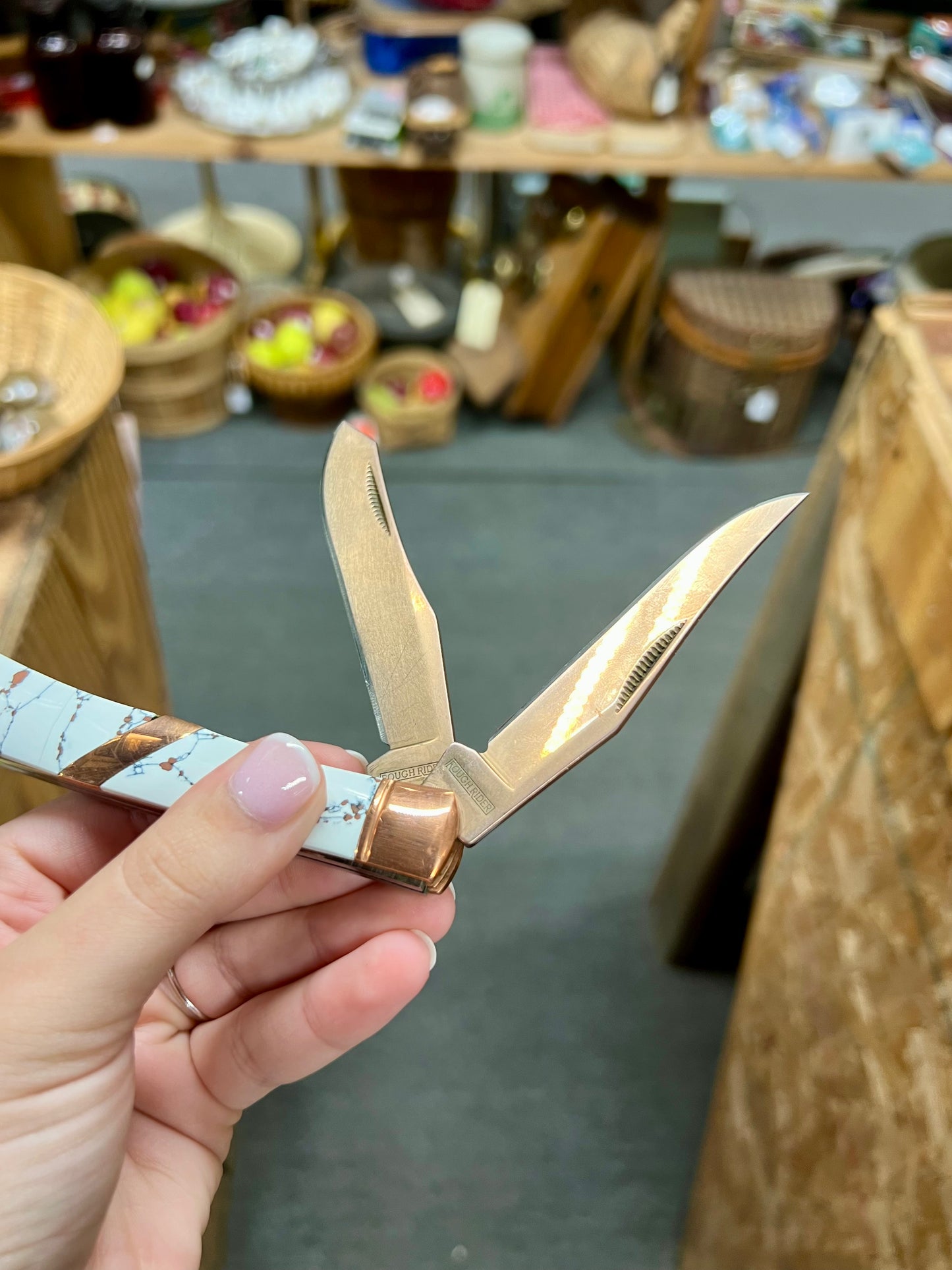 Rough Rider Copperstone 2 bladed pocket knife