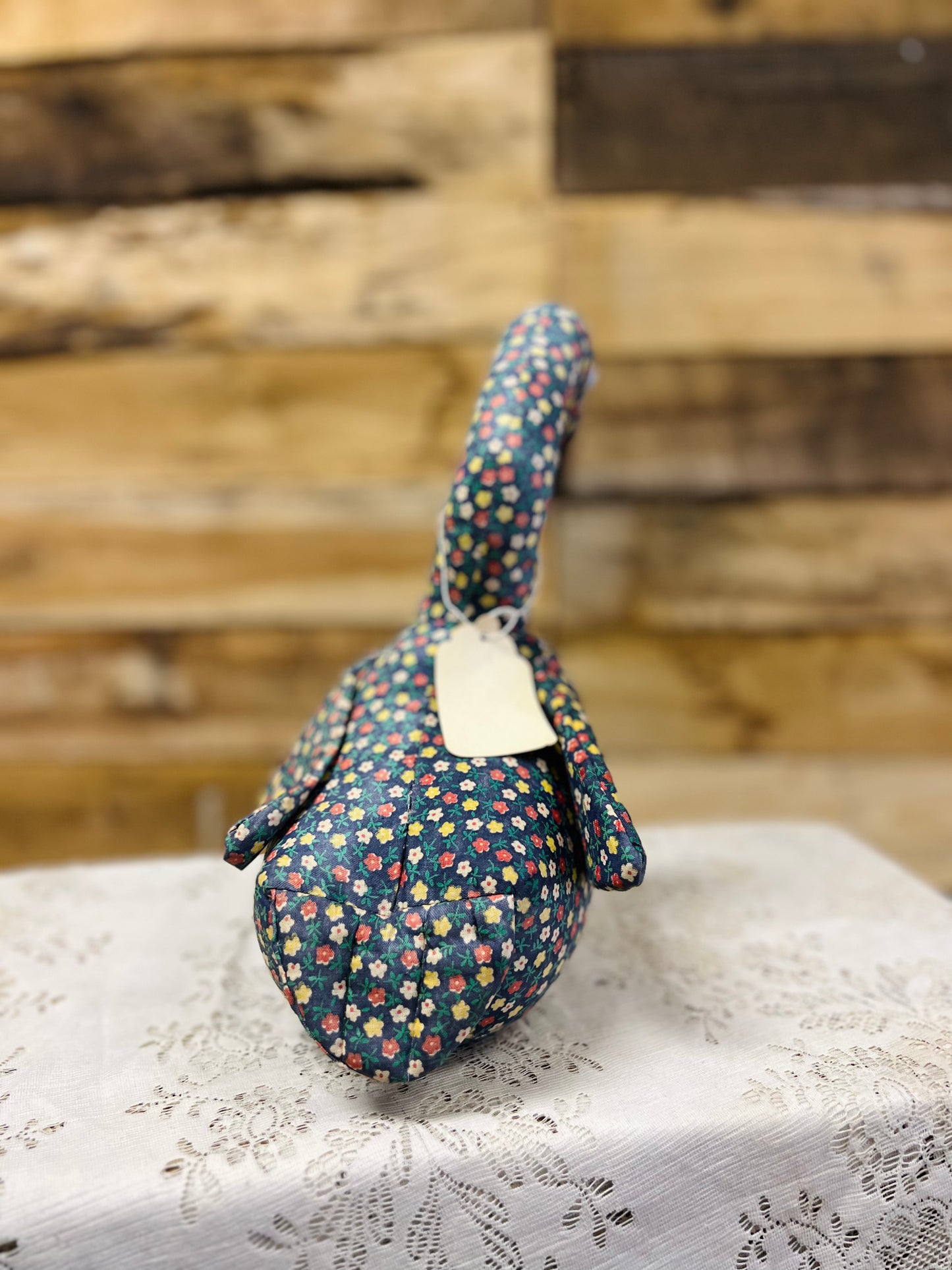 Vintage Floral Stuffed Goose - #2