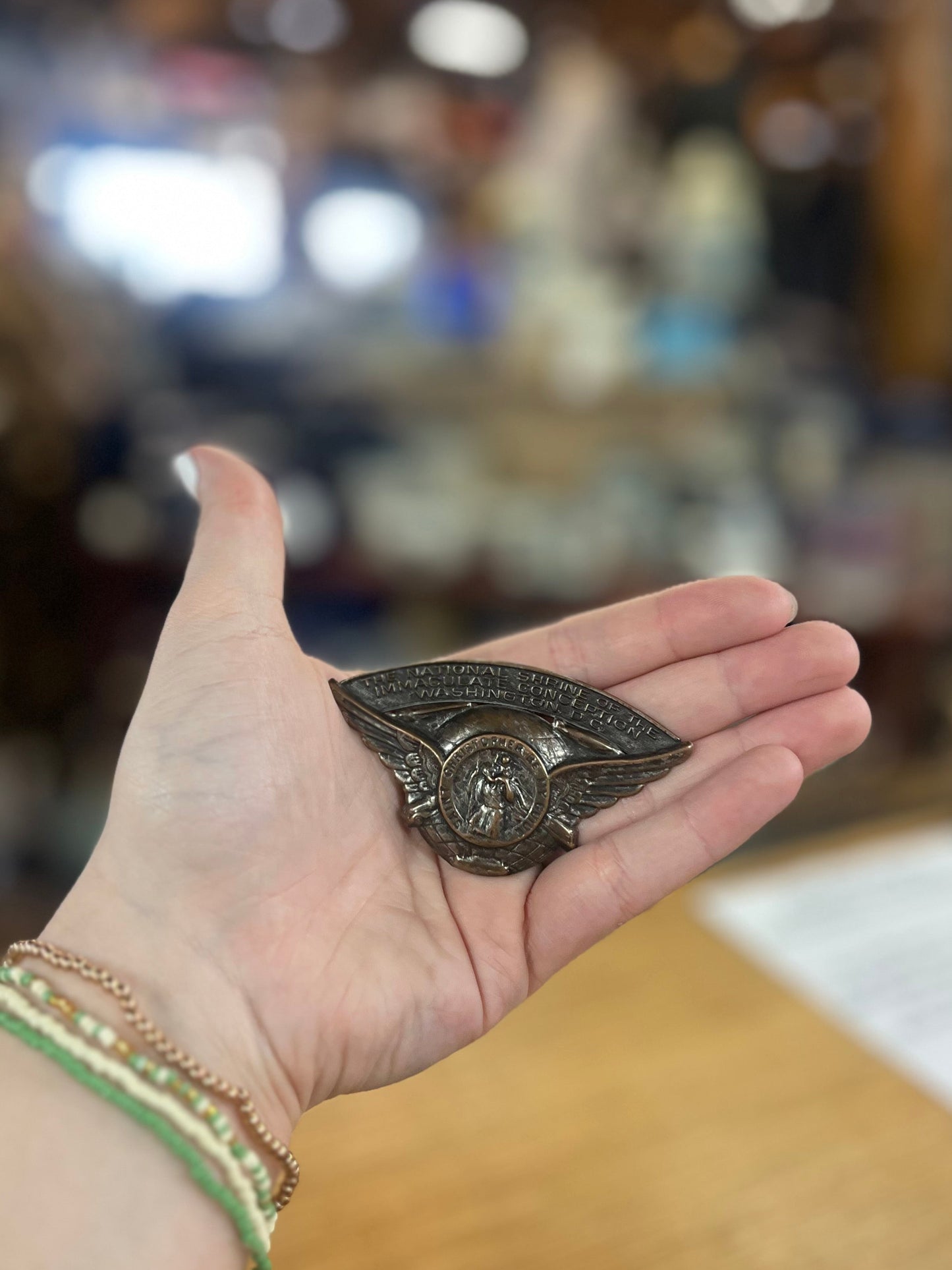 Vintage National Shrine Of Immaculate Conception Badge