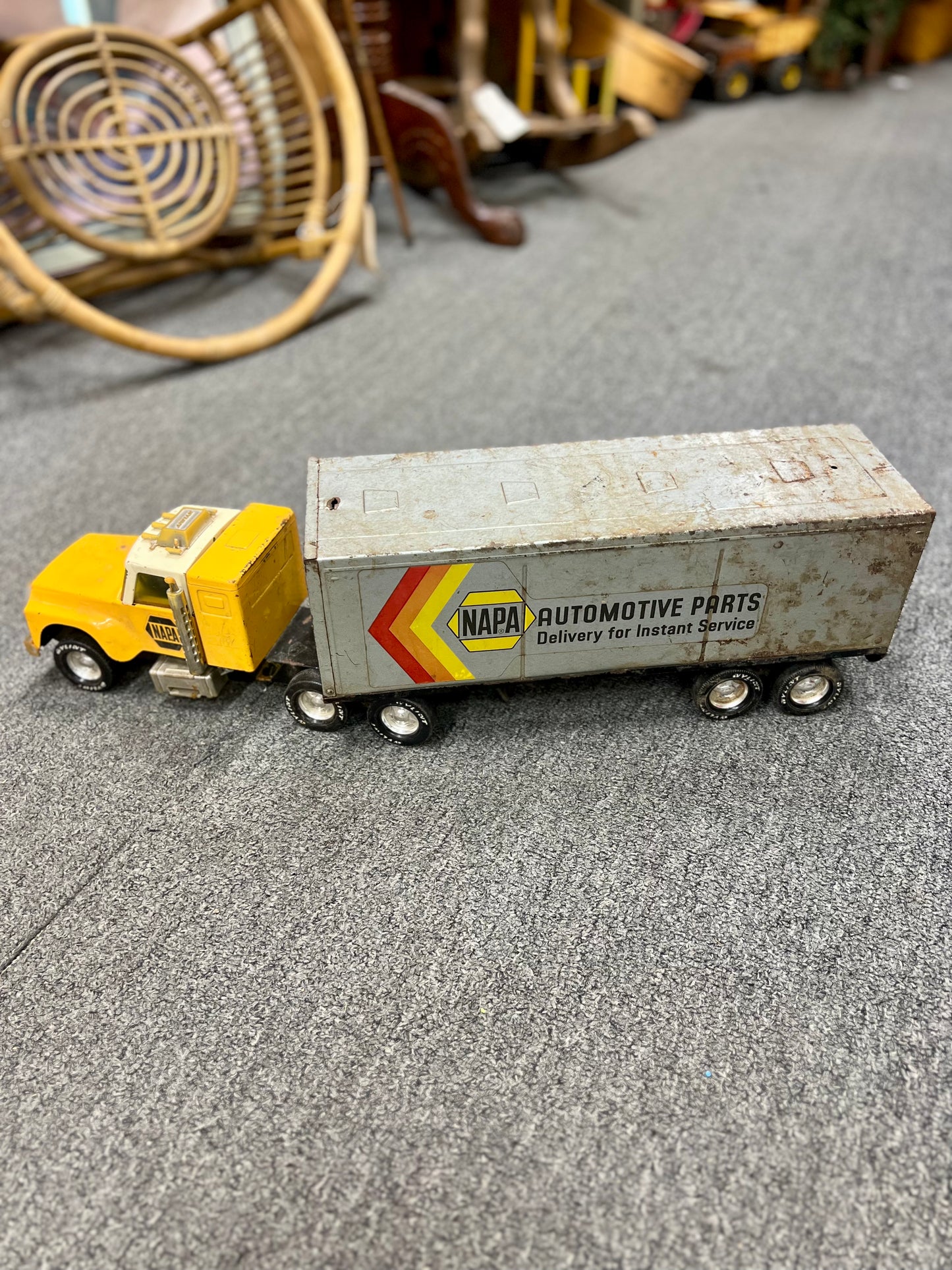 Vintage 1970's Nylint Napa Auto Parts Semi Truck and Trailer