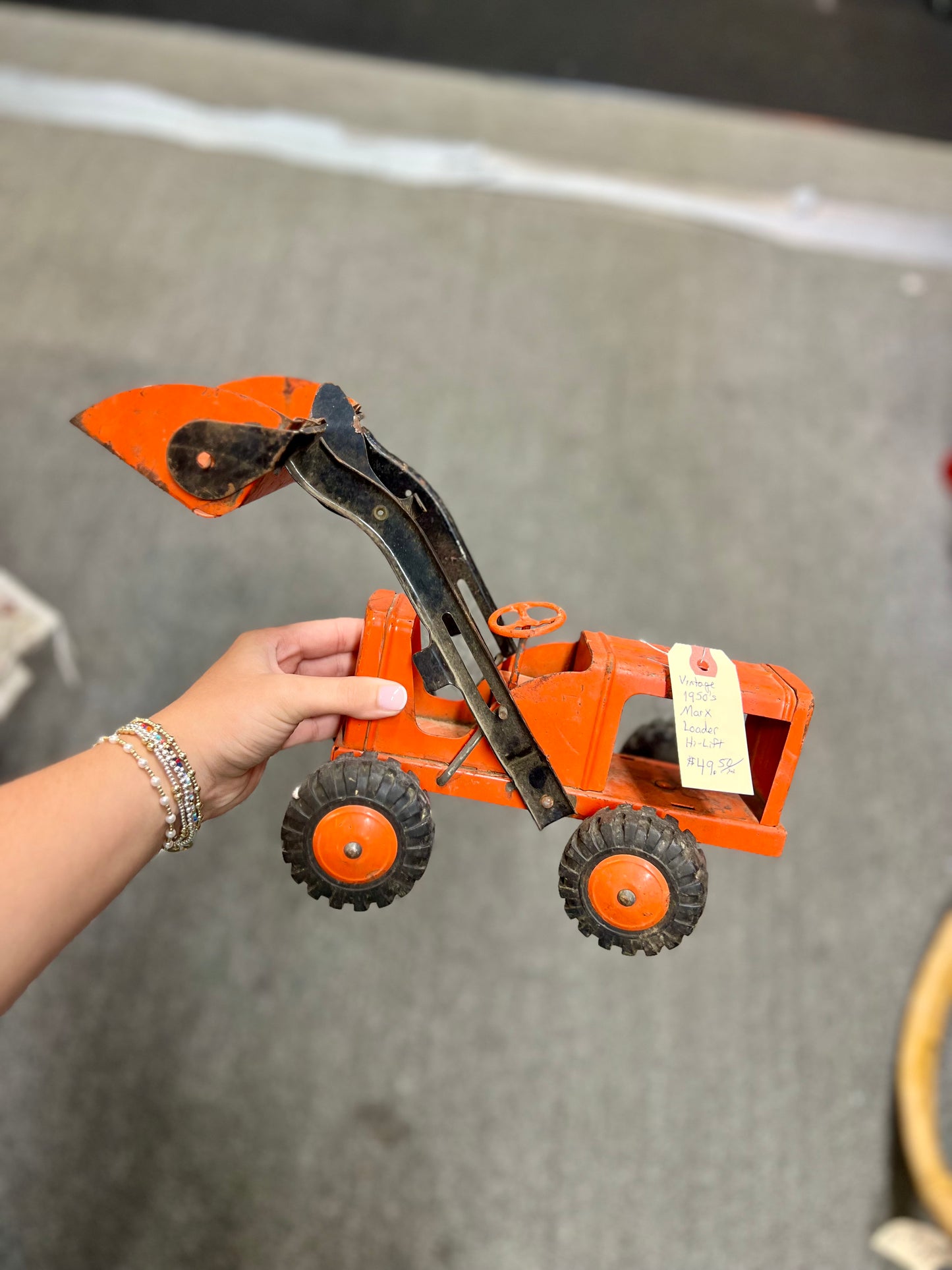 Vintage 1950's Marx Metal Loader Hi- Lift
