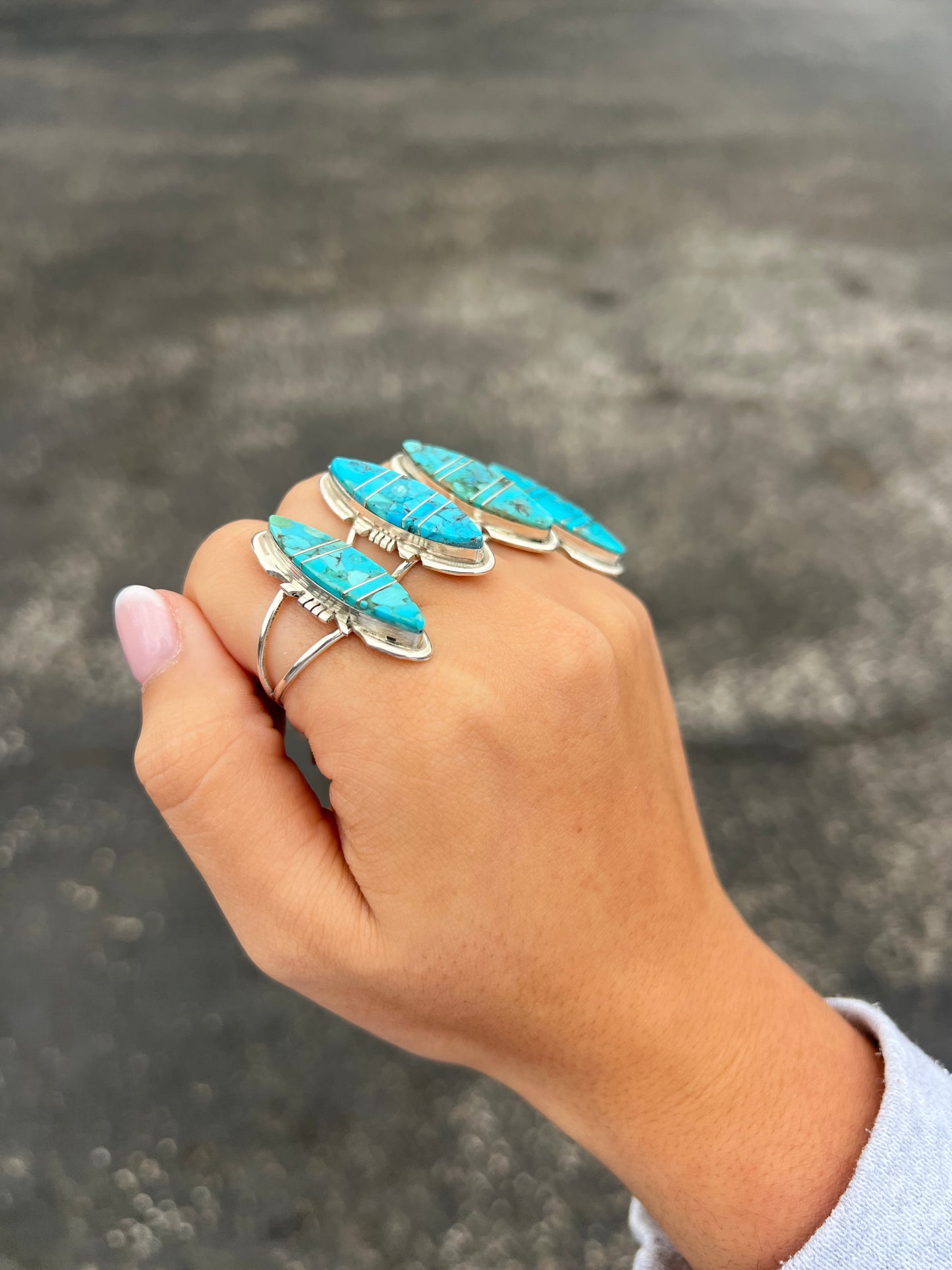 The Mia Marquise Turquoise Sterling Silver Ring