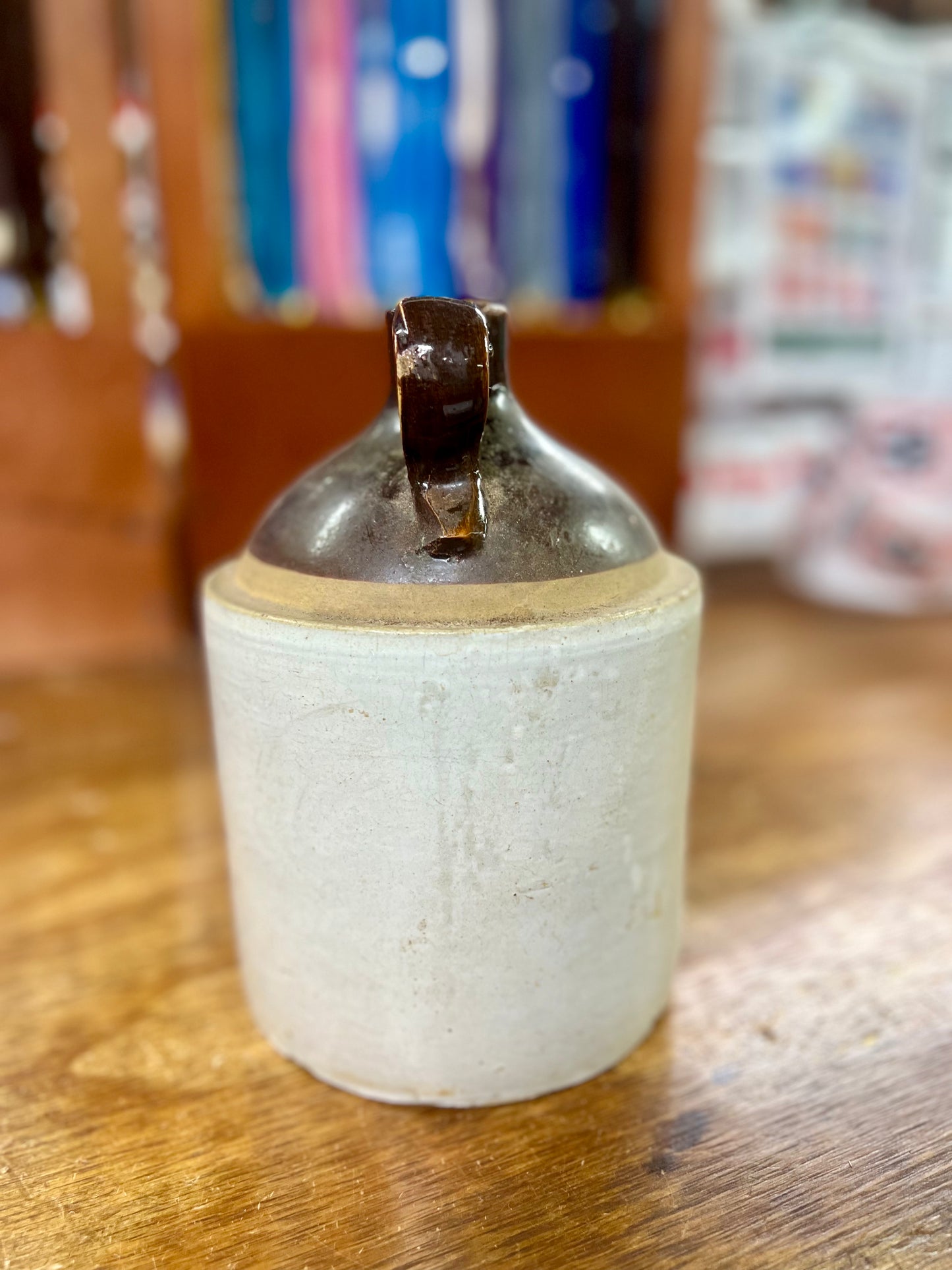Vintage 2 Toned Stoneware Jug Small