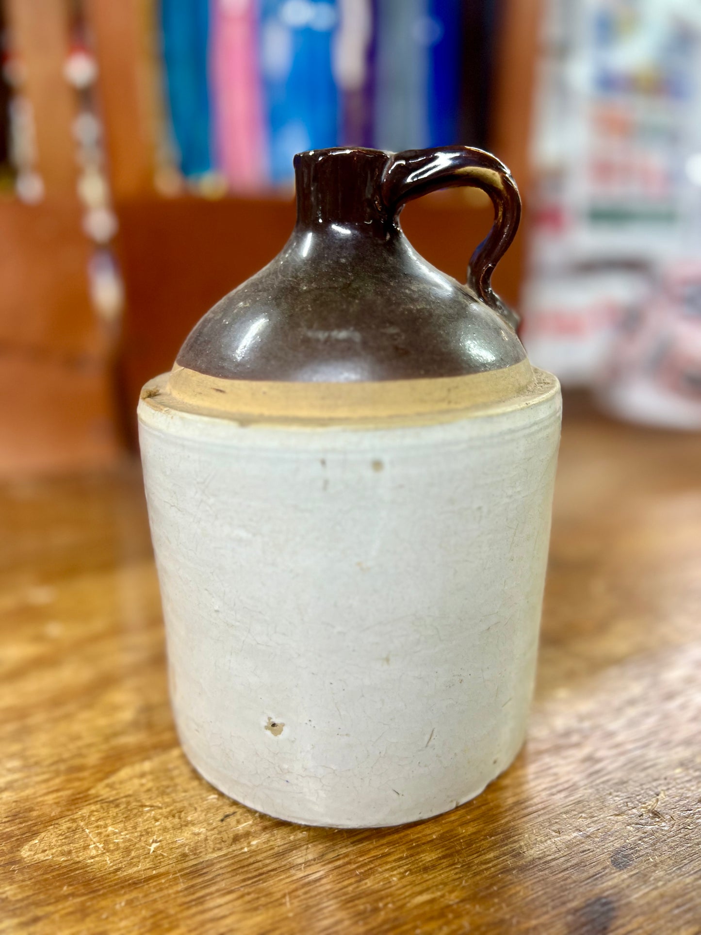 Vintage 2 Toned Stoneware Jug Small