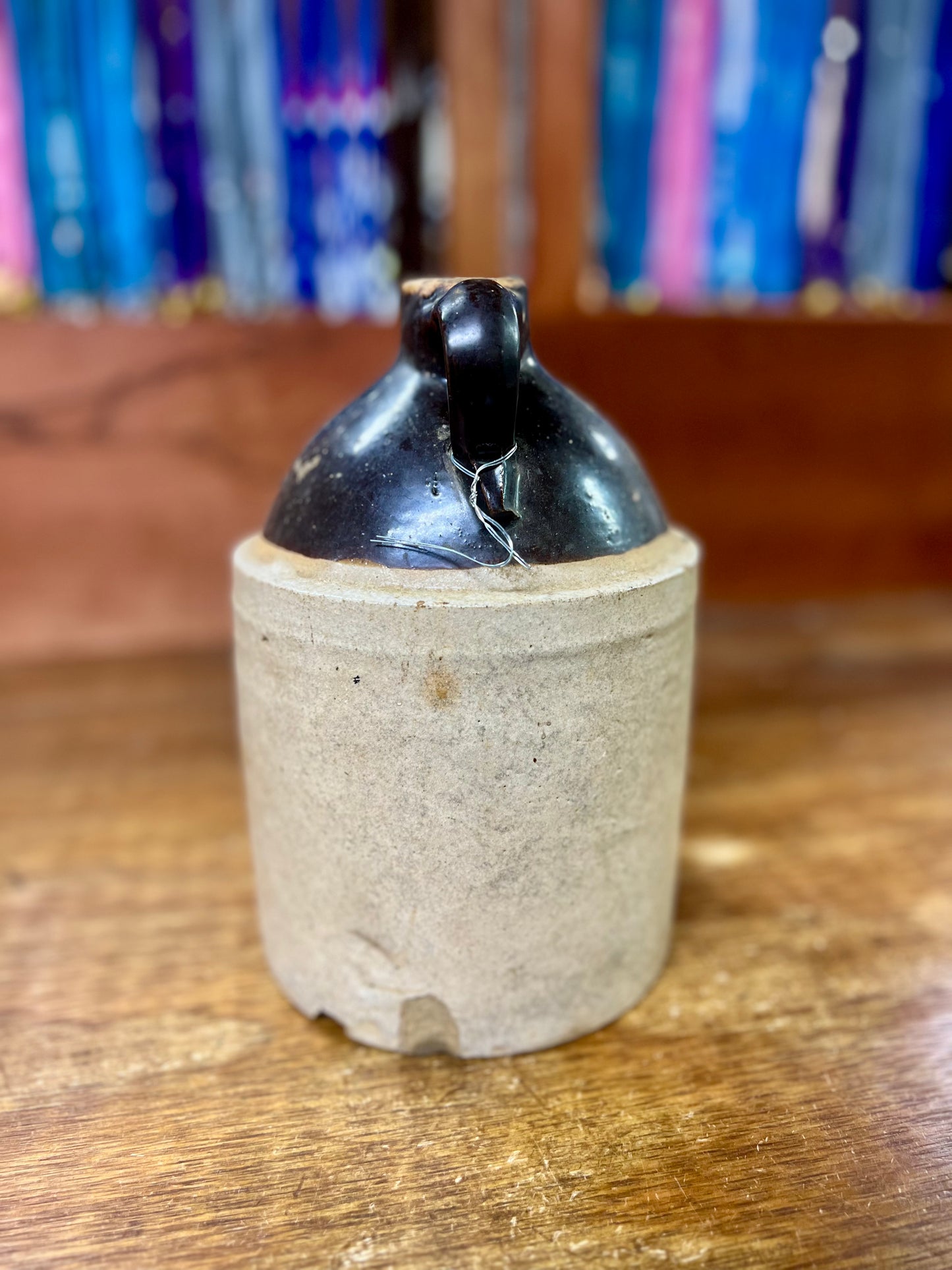 Vintage 2 Toned Stoneware Jug Small