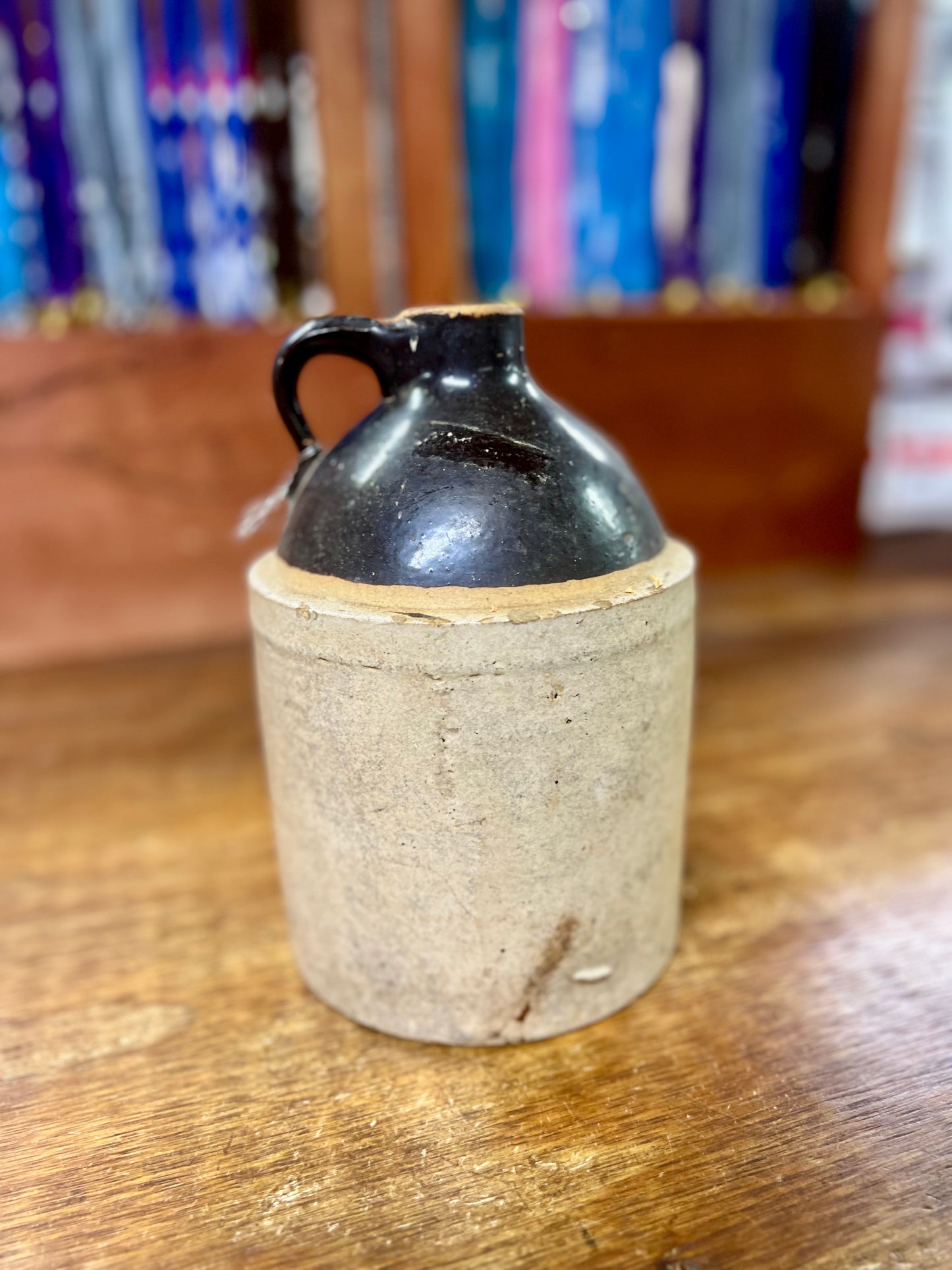 Vintage 2 Toned Stoneware Jug Small