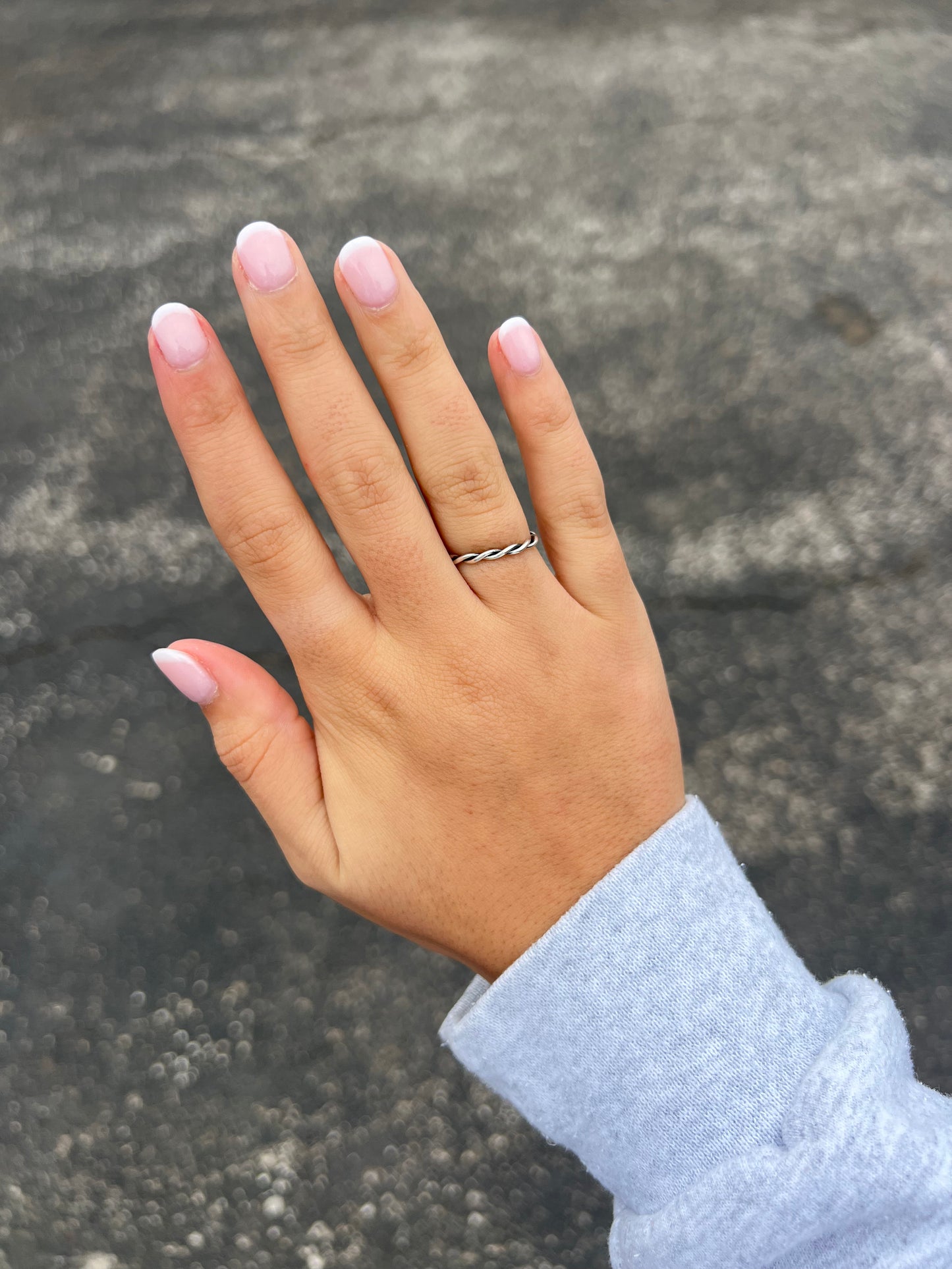 Sterling Silver Twisted Band Ring