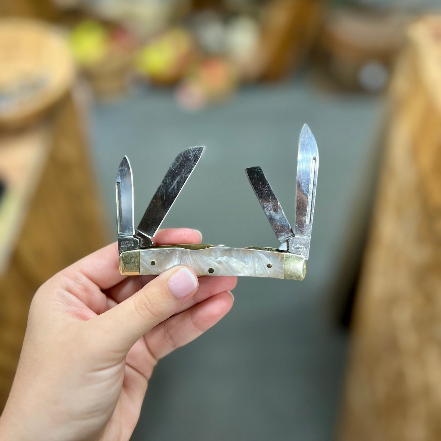4 Blade German Rooster Pocket Knife