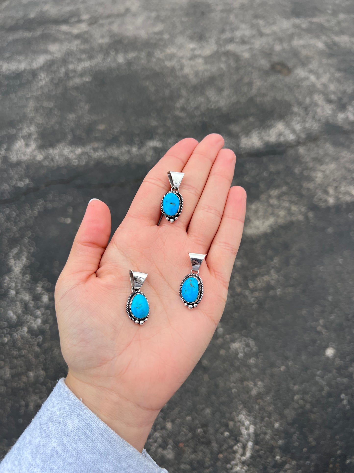 The Blair Genuine Kingman Turquoise Sterling Silver Pendant