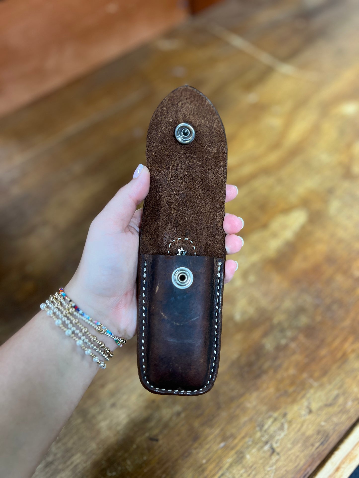 Genuine Leather Knife Case with Belt Loop - Local Amish Made
