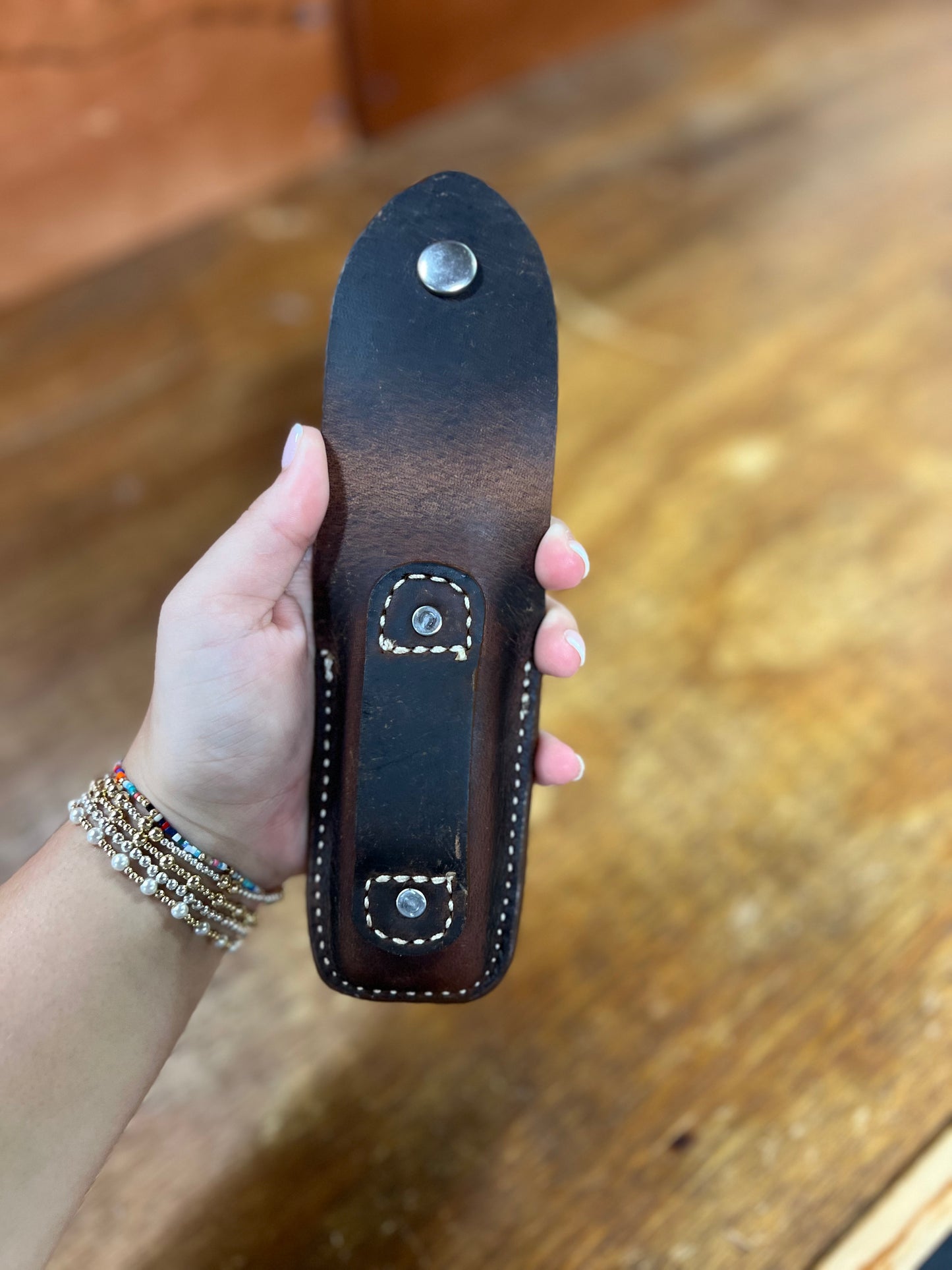 Genuine Leather Knife Case with Belt Loop - Local Amish Made