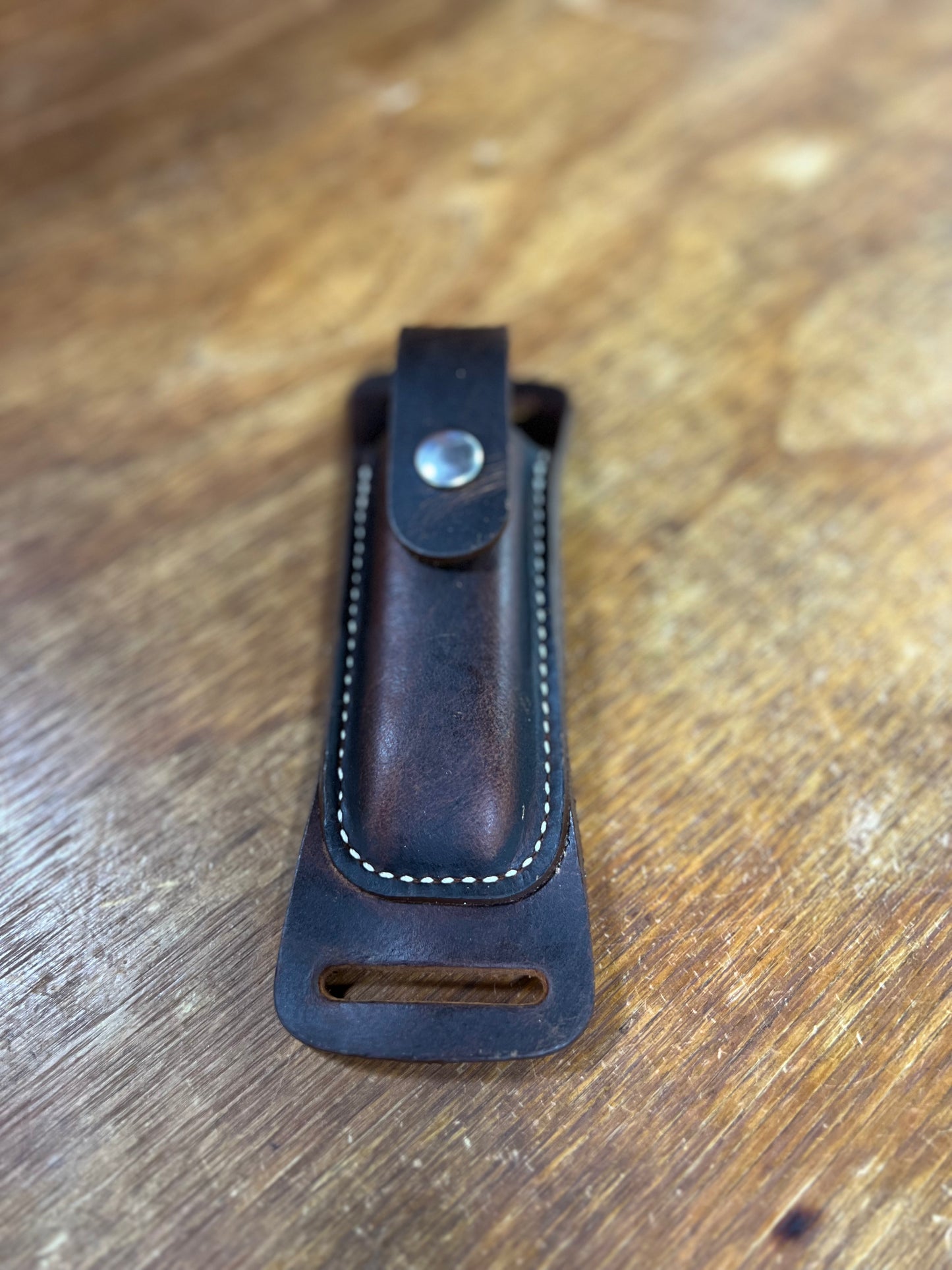 Genuine Leather Knife Case with Belt Loops - Local Amish Made