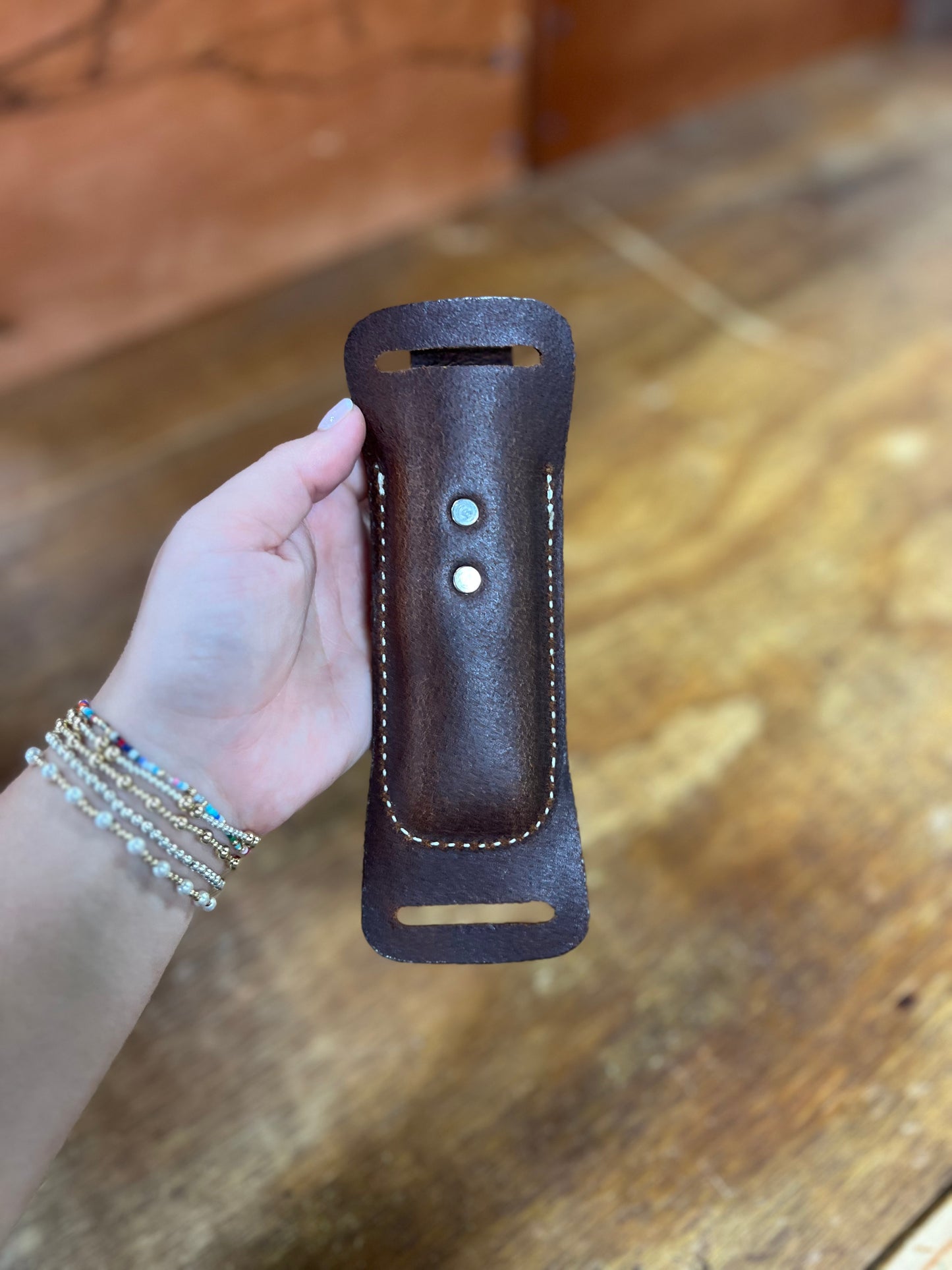 Genuine Leather Knife Case with Belt Loops - Local Amish Made