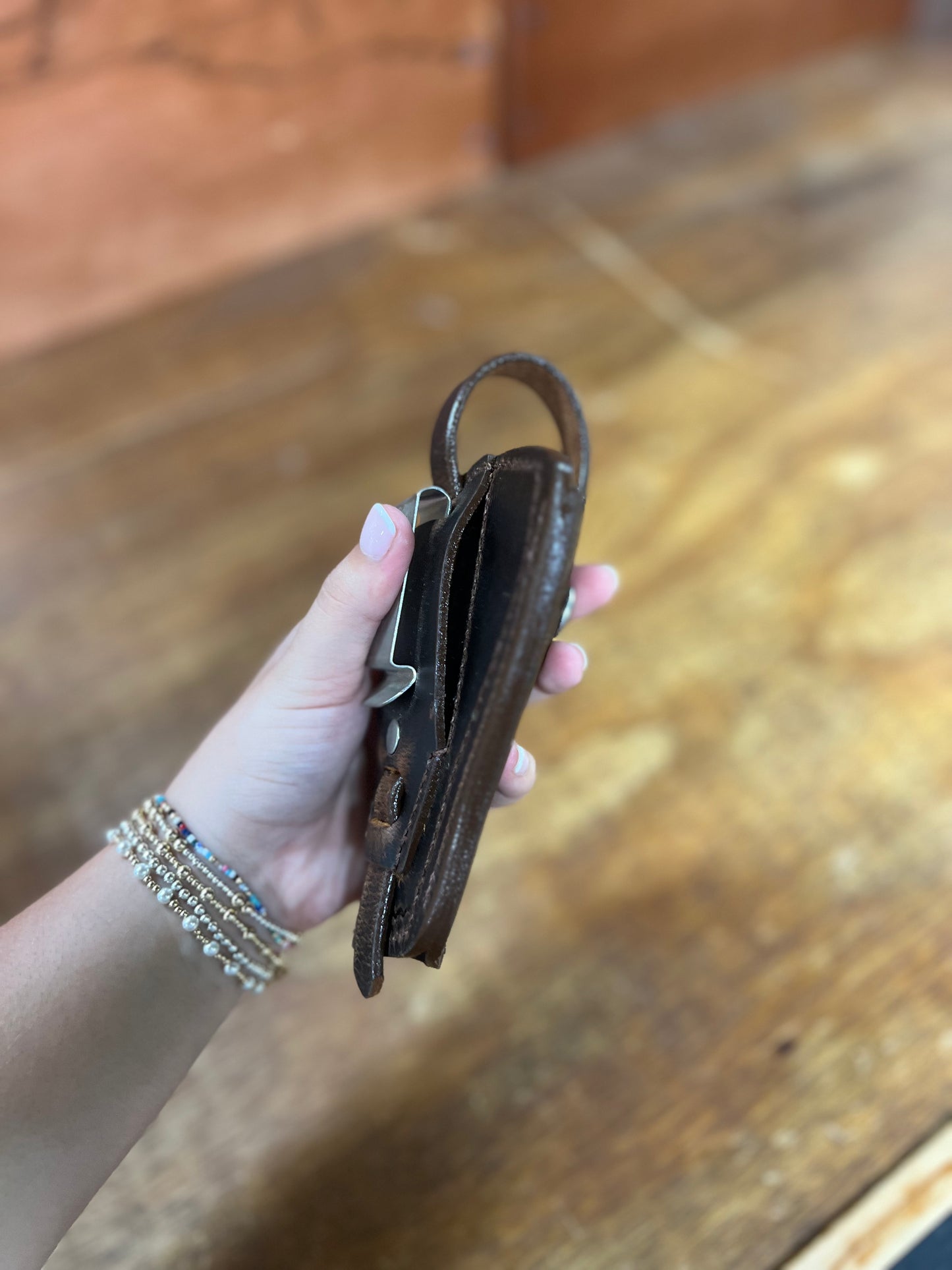 Genuine Leather Holster for Small Revolvers has belt loop and clip 5"- Local Amish Made