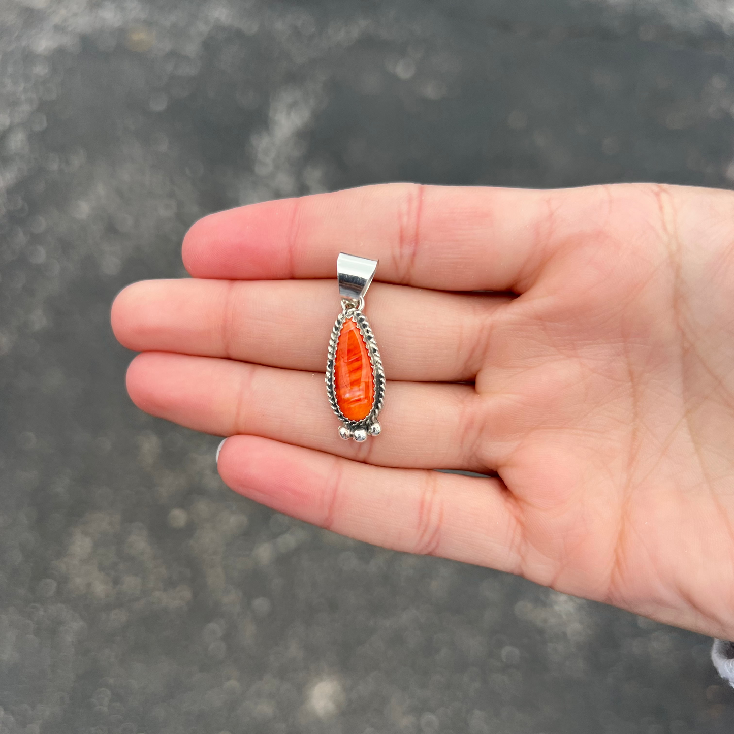 The Kody Genuine Spiny Oyster Sterling Silver Pendant
