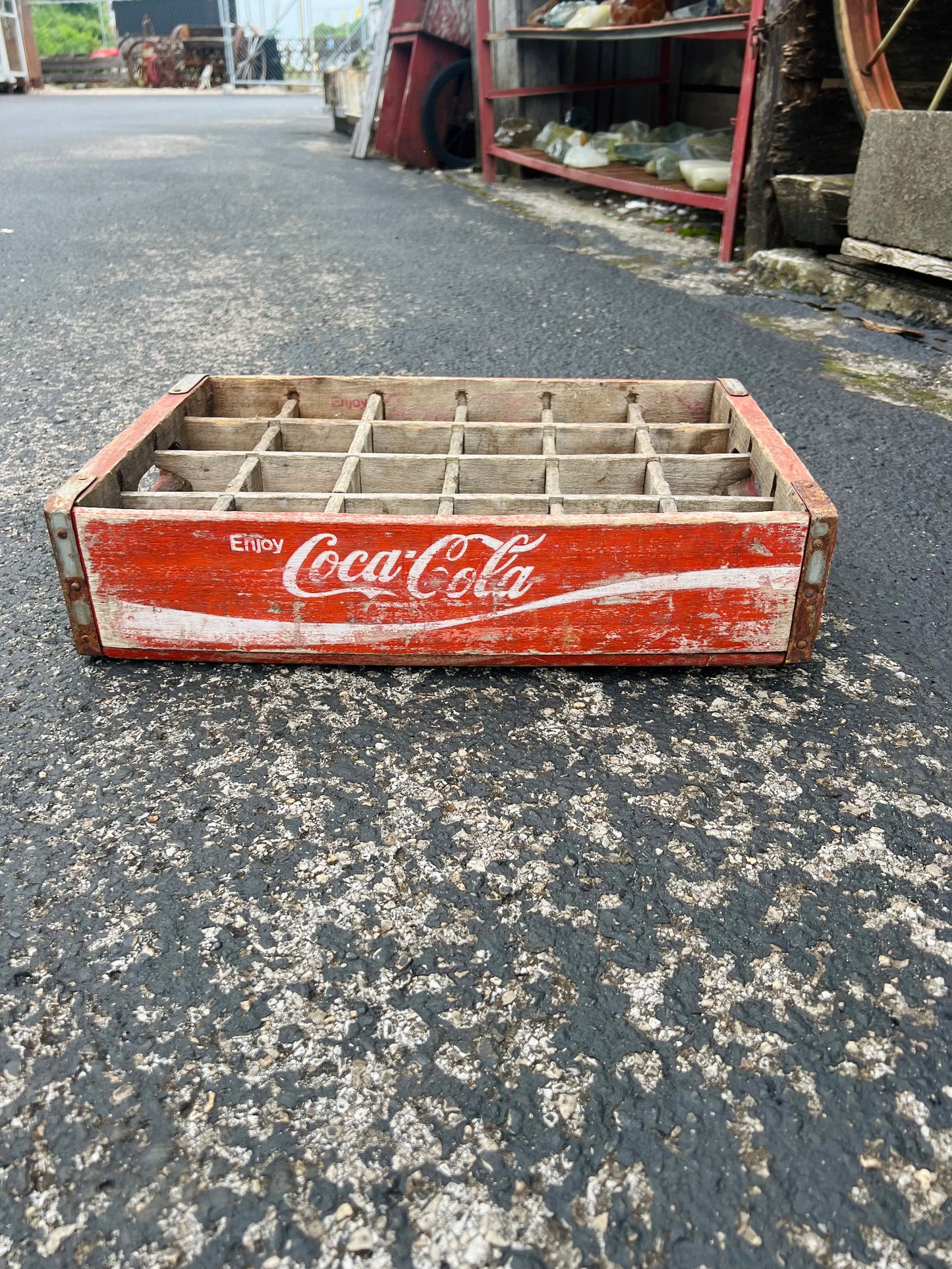 Vintage 1972 Coca Cola Crate with 24 Bottle Slots