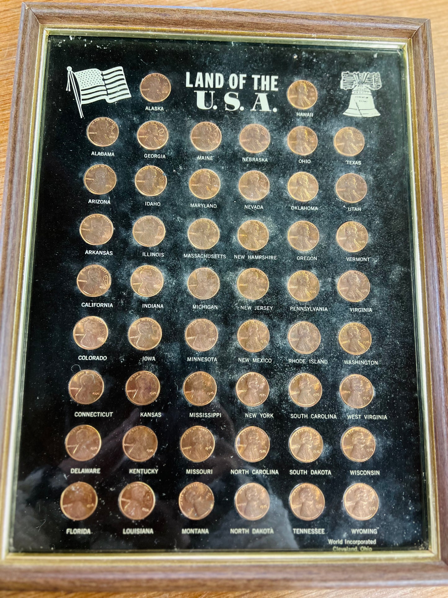 1976 Bicentennial Lincoln Pennies Framed - ALL 50 States!