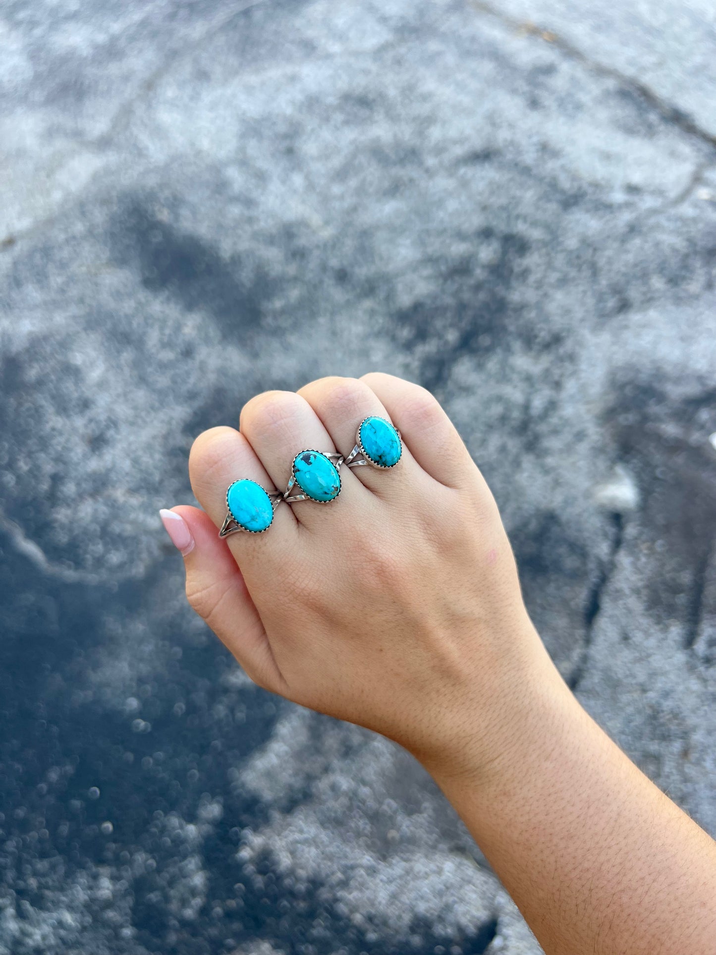 The Oakland Genuine Turquoise Sterling Silver Ring