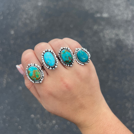 Genuine Sonoran Gold Turquoise Sterling Silver Ring