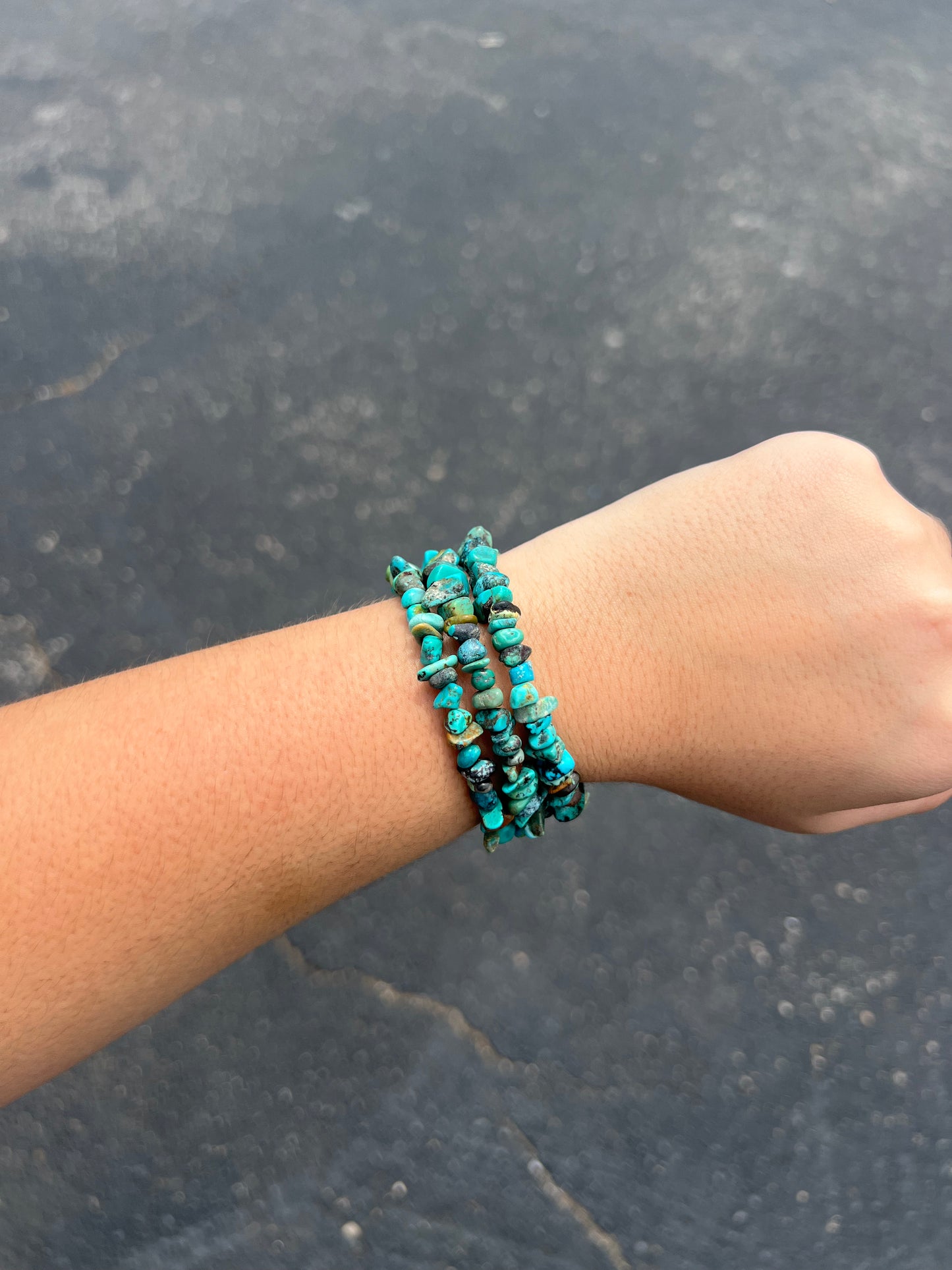 Turquoise Nugget Wrap Bracelet