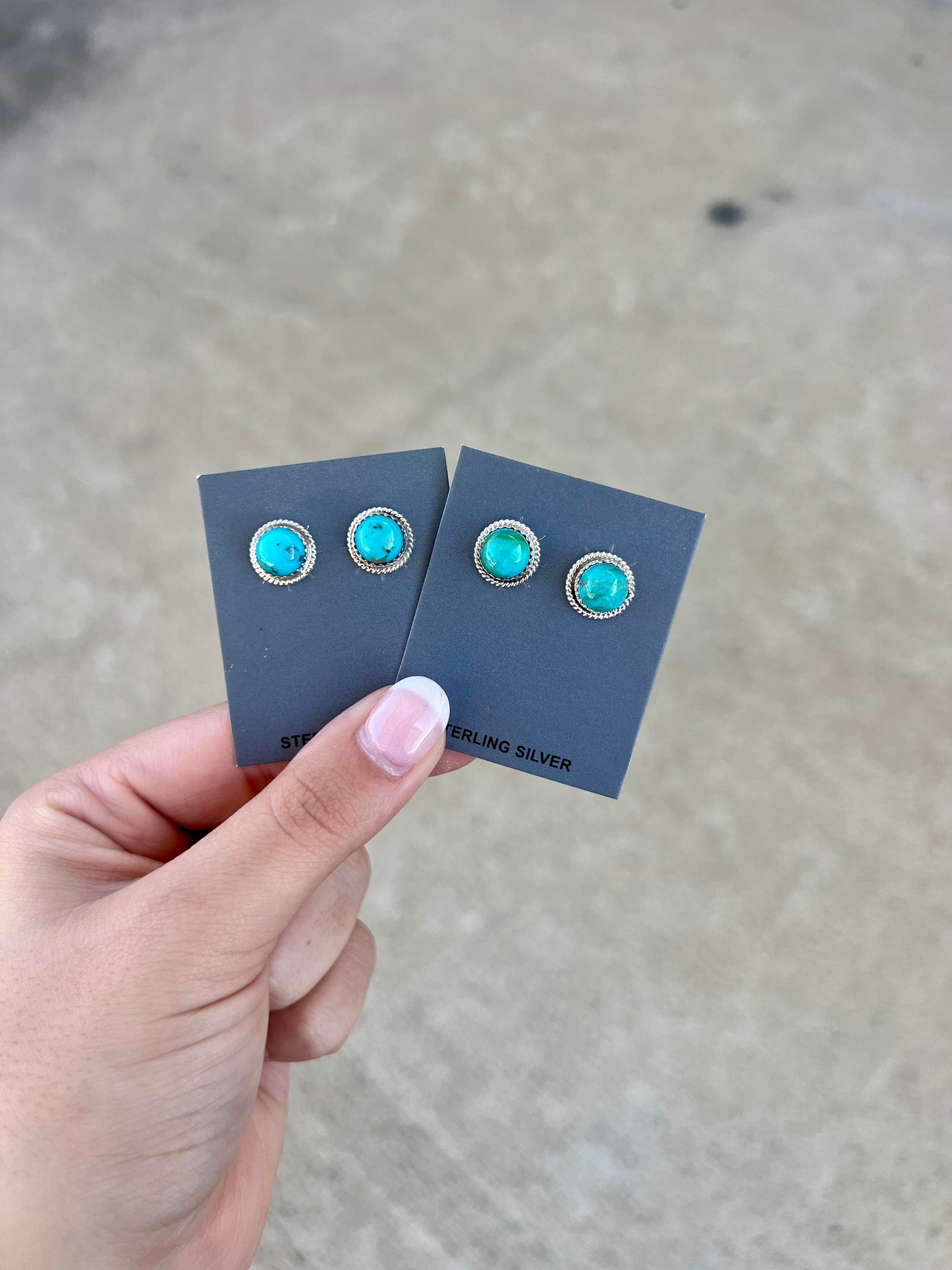 The Tate Thundercreek Turquoise Sterling Silver Studs