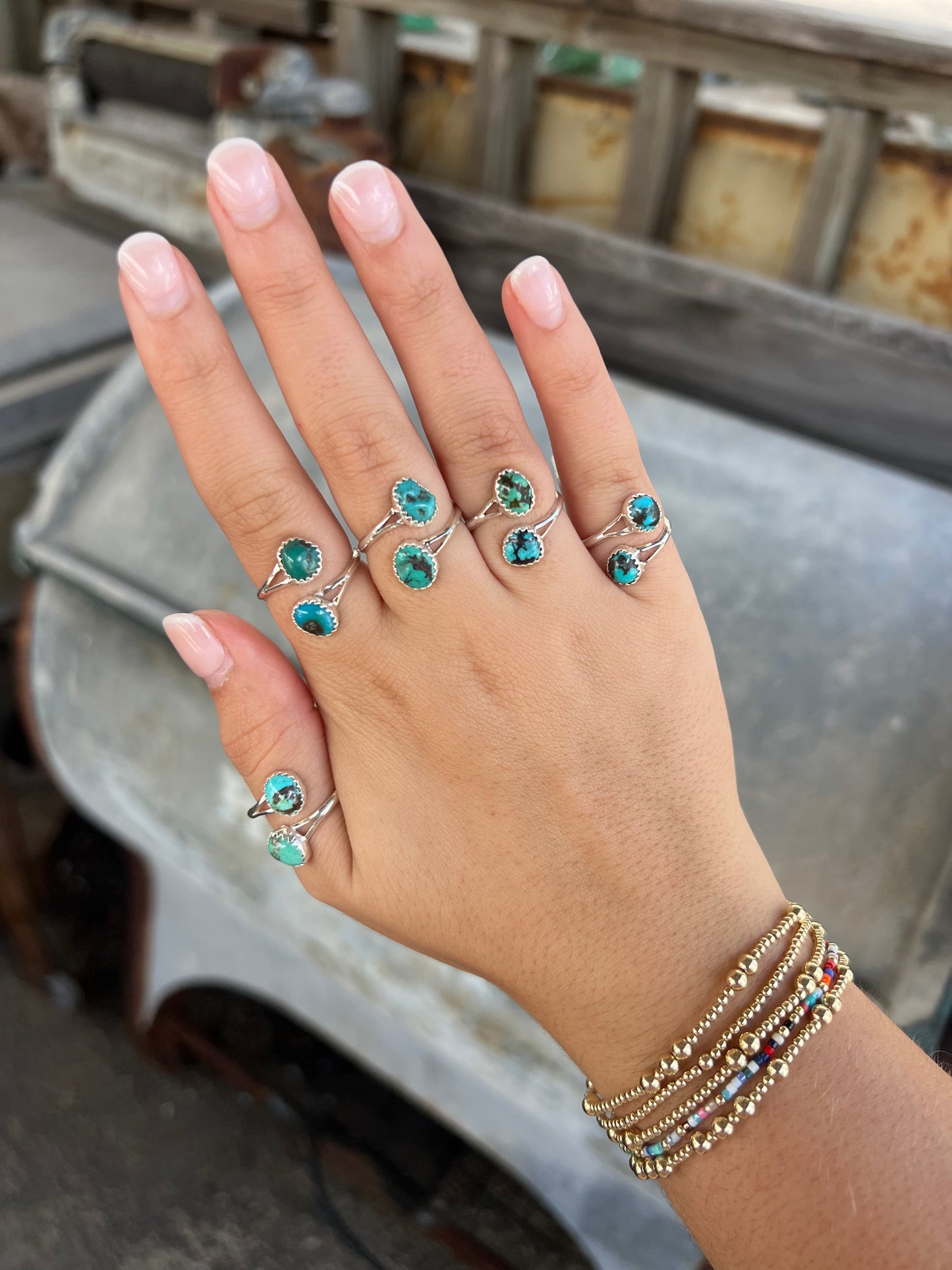 Genuine Turquoise Wrap Ring