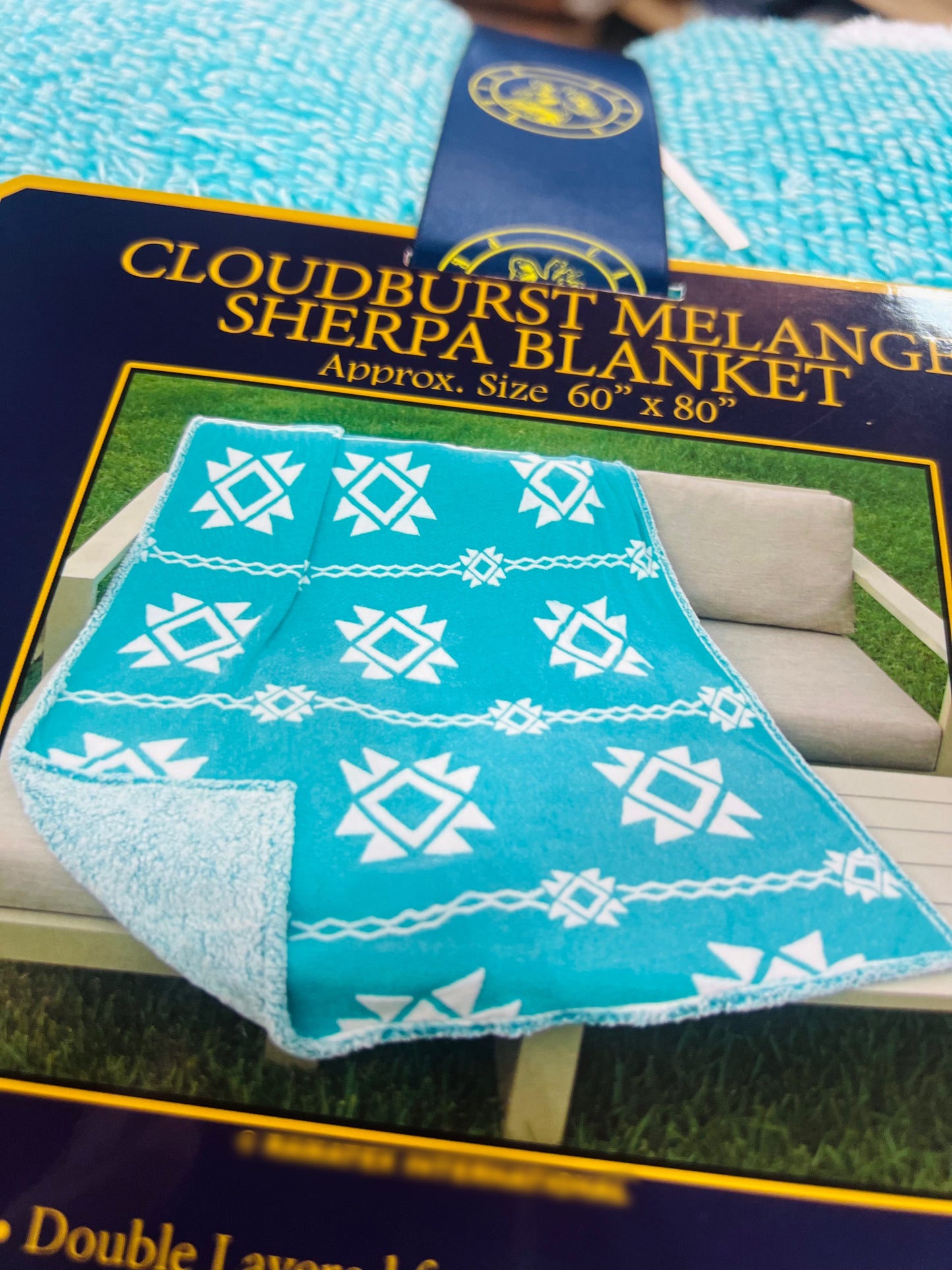Cloudburst Melange Sherpa Blanket