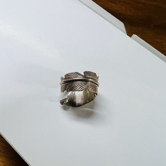 OG Sterling Silver Feather Wrap Ring