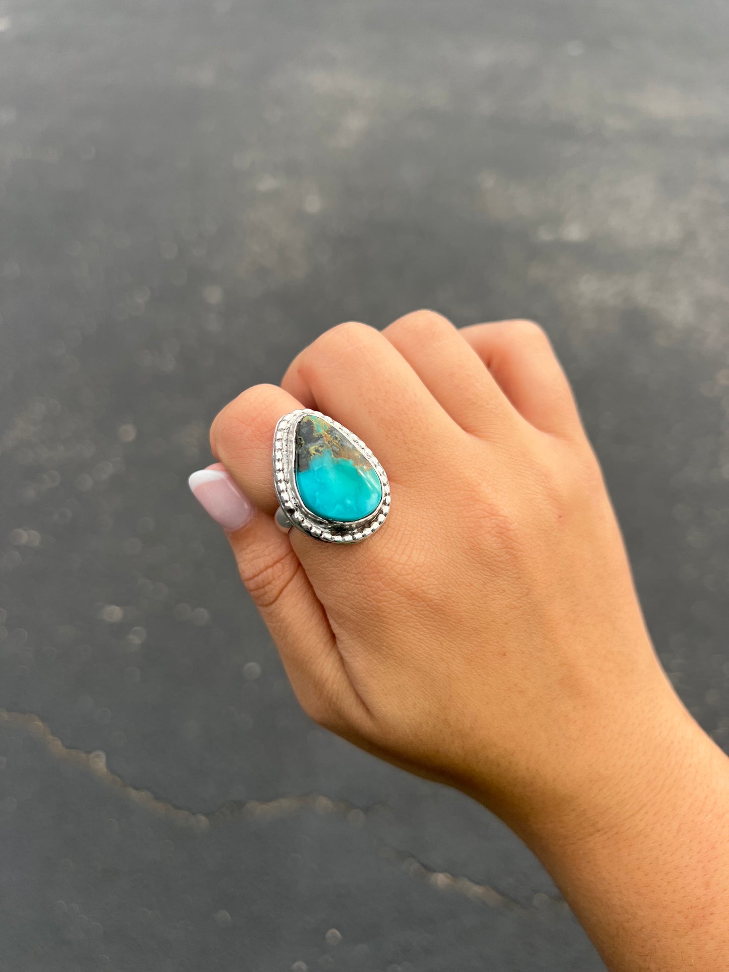The Brynn Authentic Turquoise Sterling Silver Statement Ring