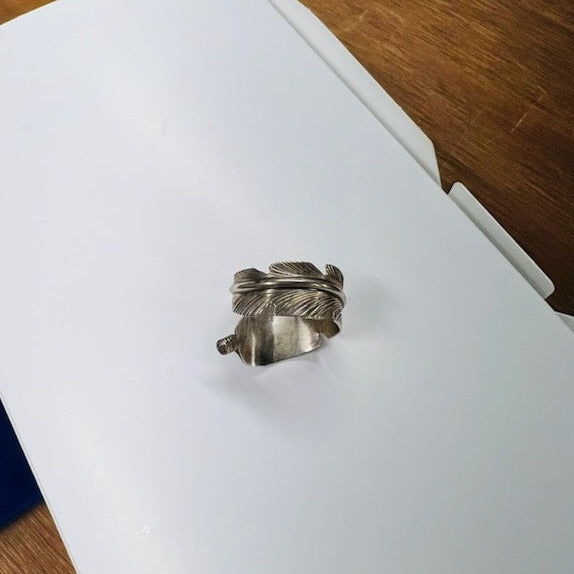 OG Sterling Silver Feather Wrap Ring