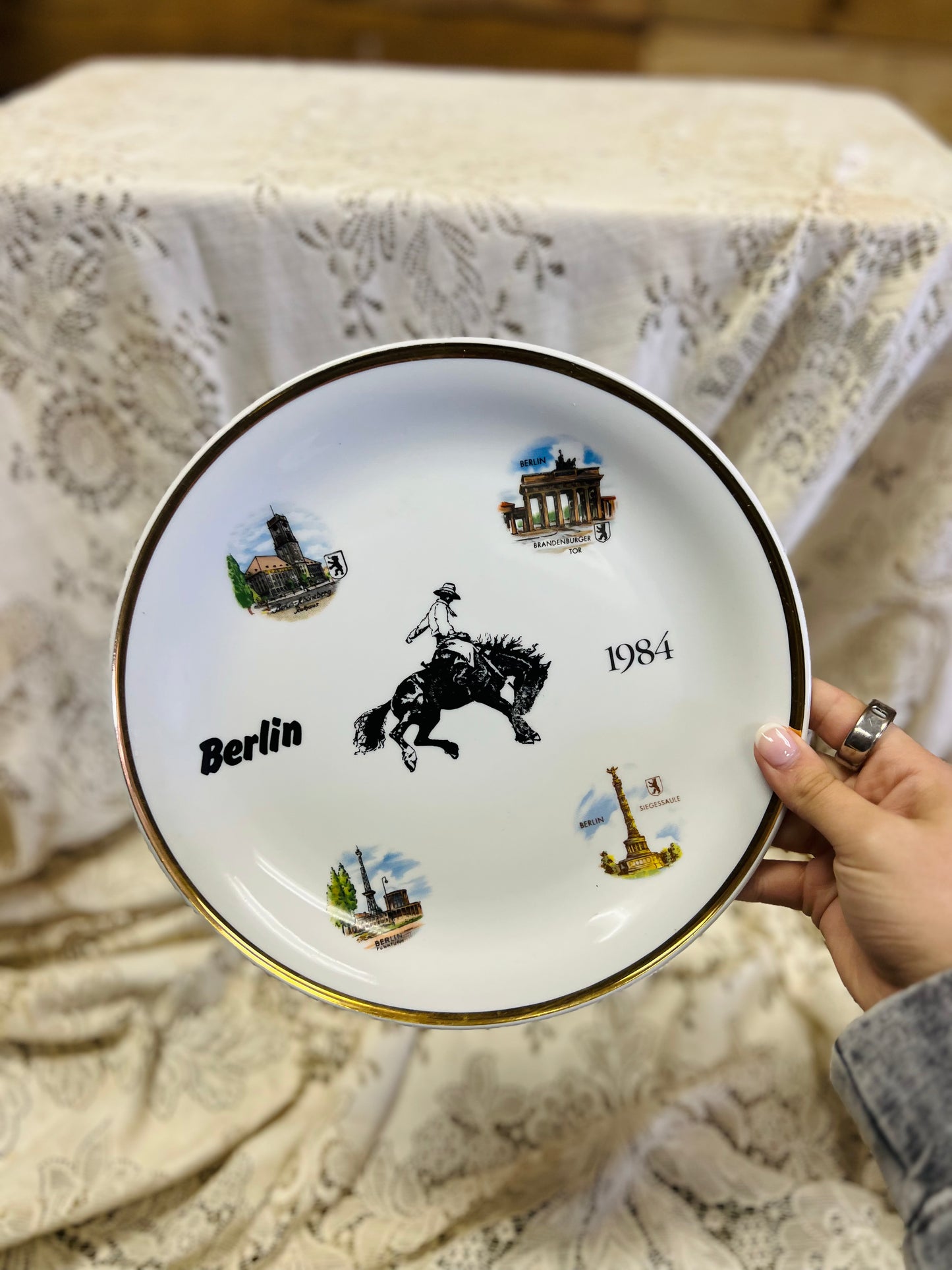 Vintage 1984 Berlin Souvenir Plate