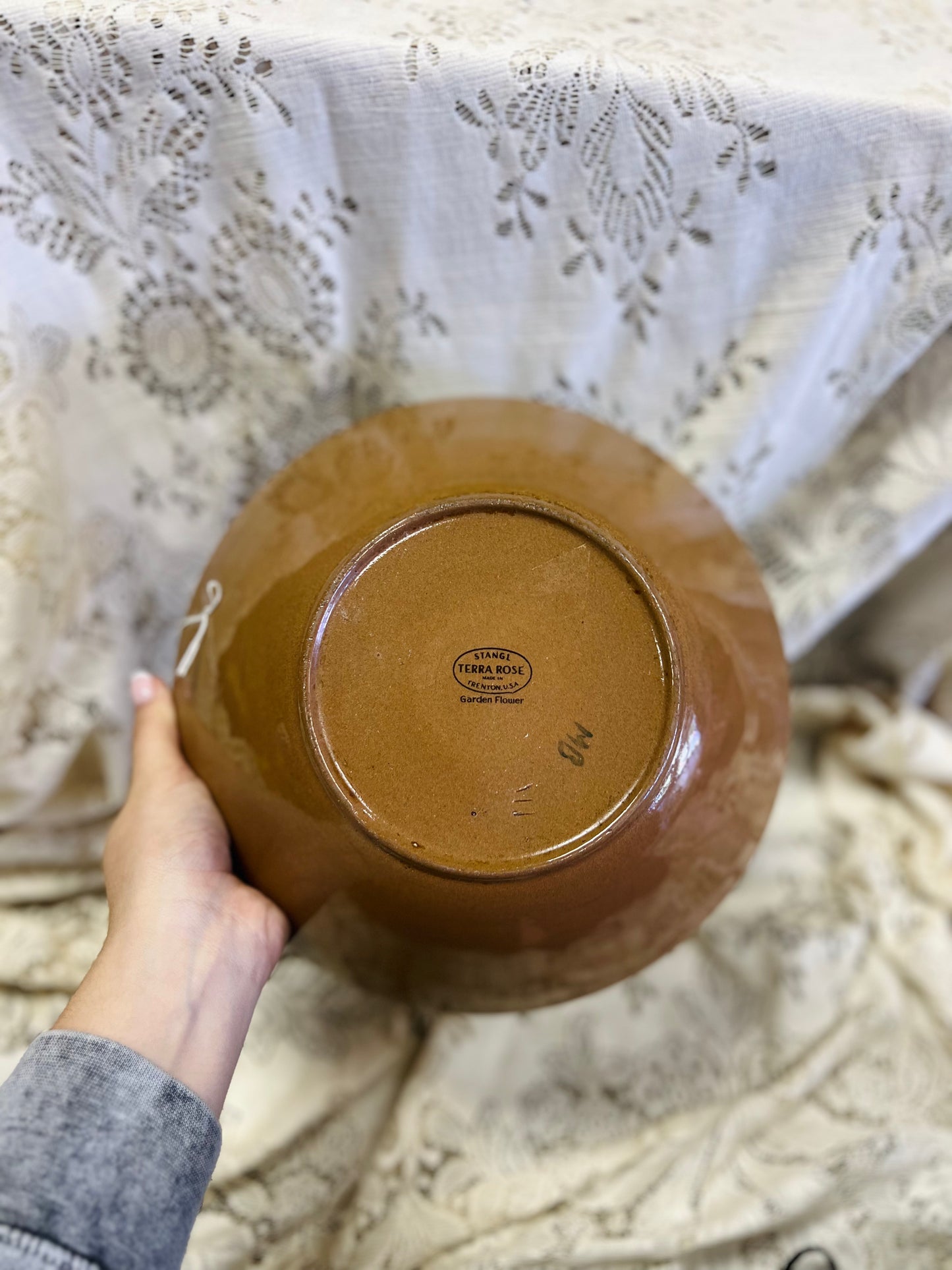 Vintage Stangl Pottery Terra Rose Garden Flower Bowl