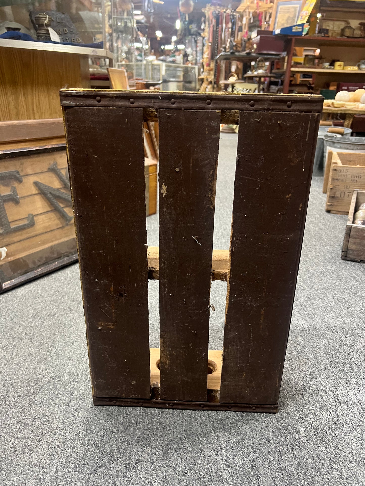 Vintage Yellow Cola Cola Crate- Faded & painted on back side